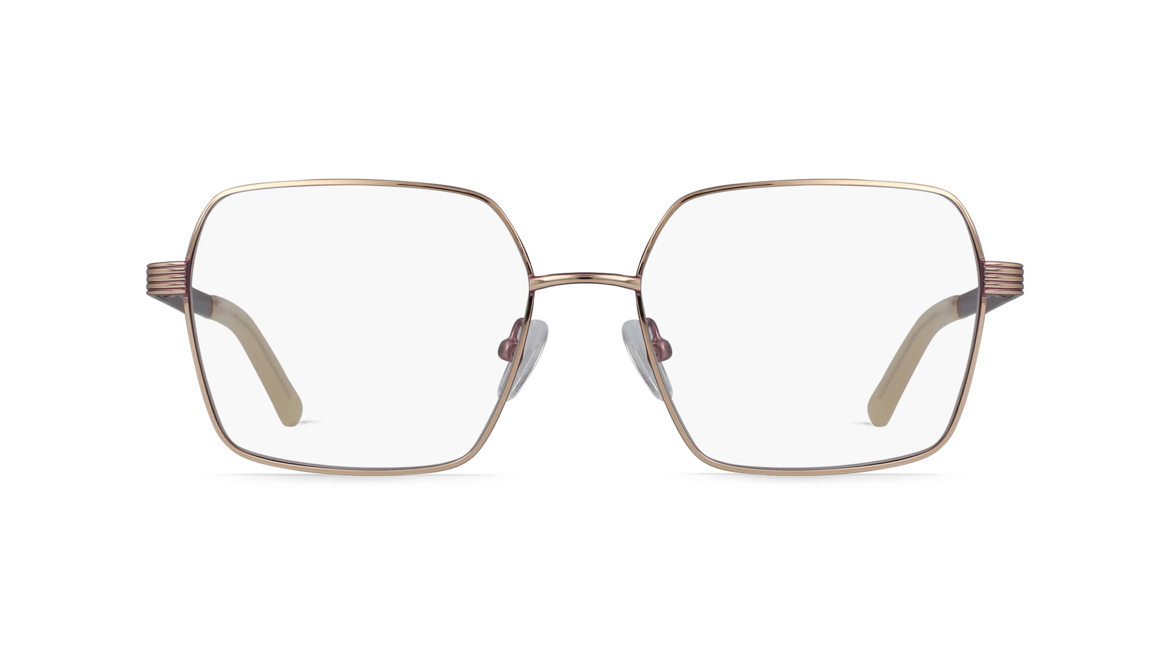 Fielmann BE 005 FLEX FA Damen-Brille inkl. Gläser Vollrand Achteckig Edelstahl-Gestell 53mm/16mm/135mm, gold