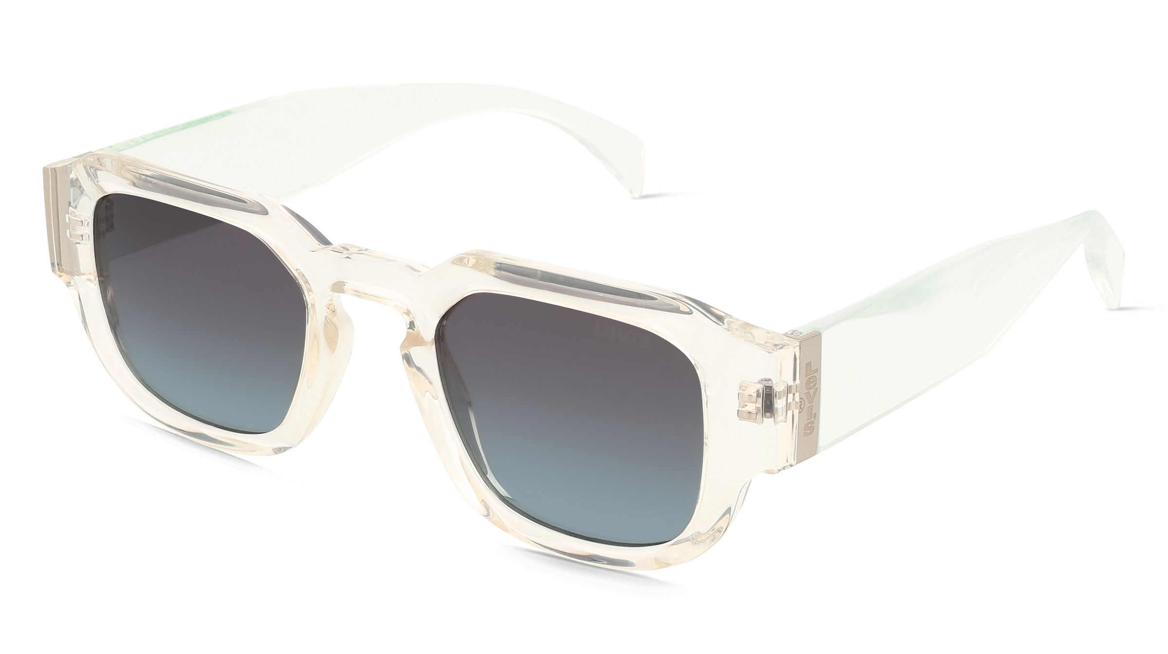 Levi's LV 1095/S Unisex-Sonnenbrille Vollrand Eckig Kunststoff-Gestell, Transparent