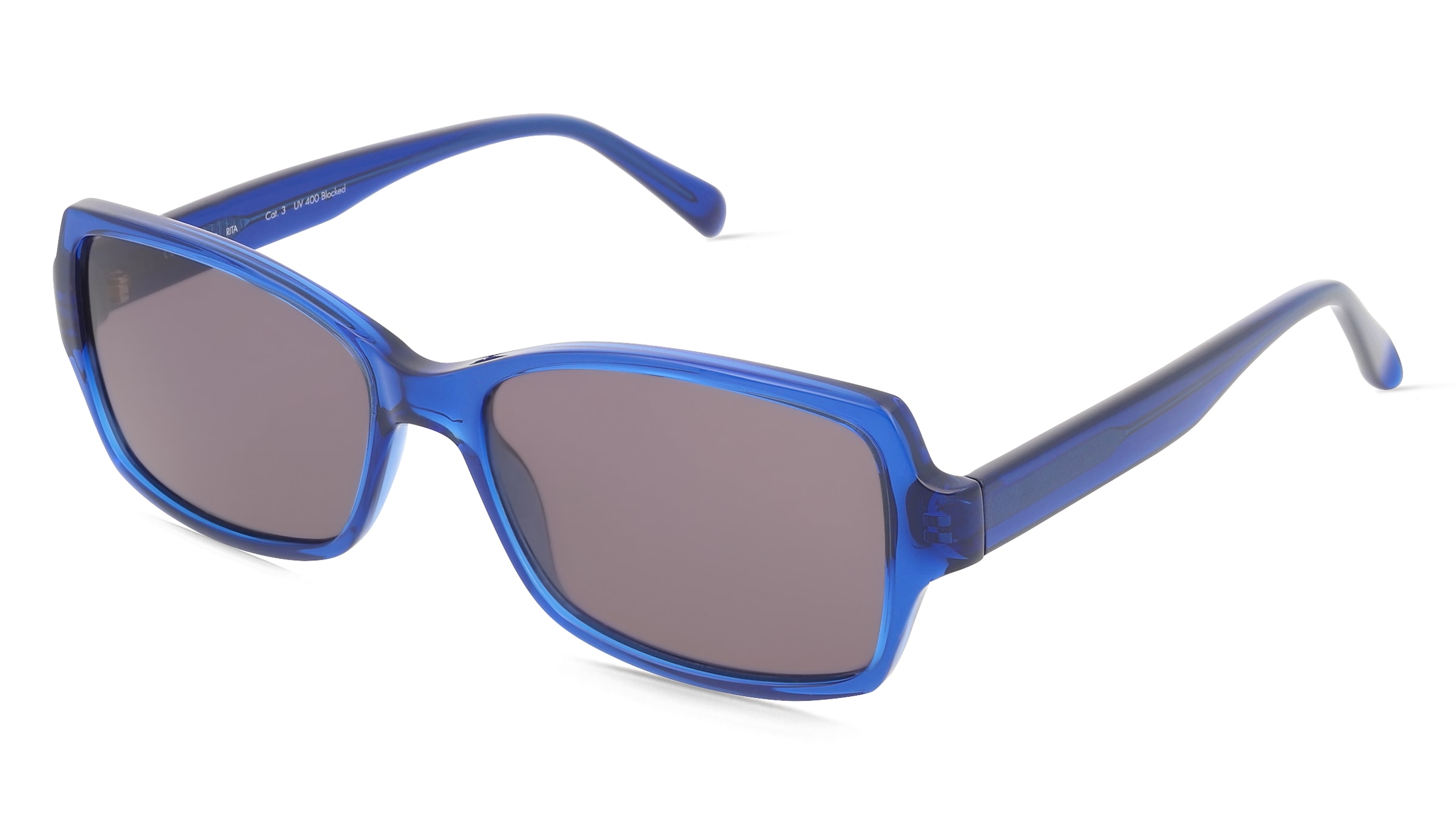 Fielmann BD 543 SUN CL RITA Damen-Sonnenbrille Vollrand Quadratisch Propionat-Gestell, Blau