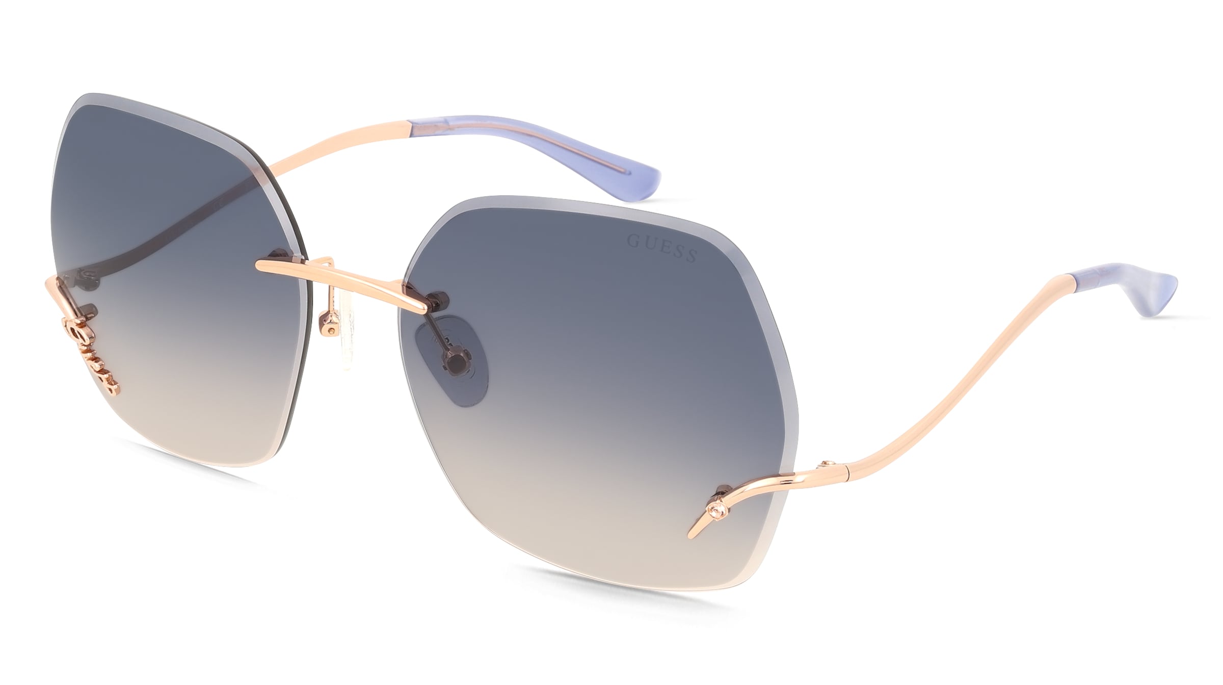 Guess GU00268 Damen-Sonnenbrille Vollrand Butterfly Metall-Gestell, Pink