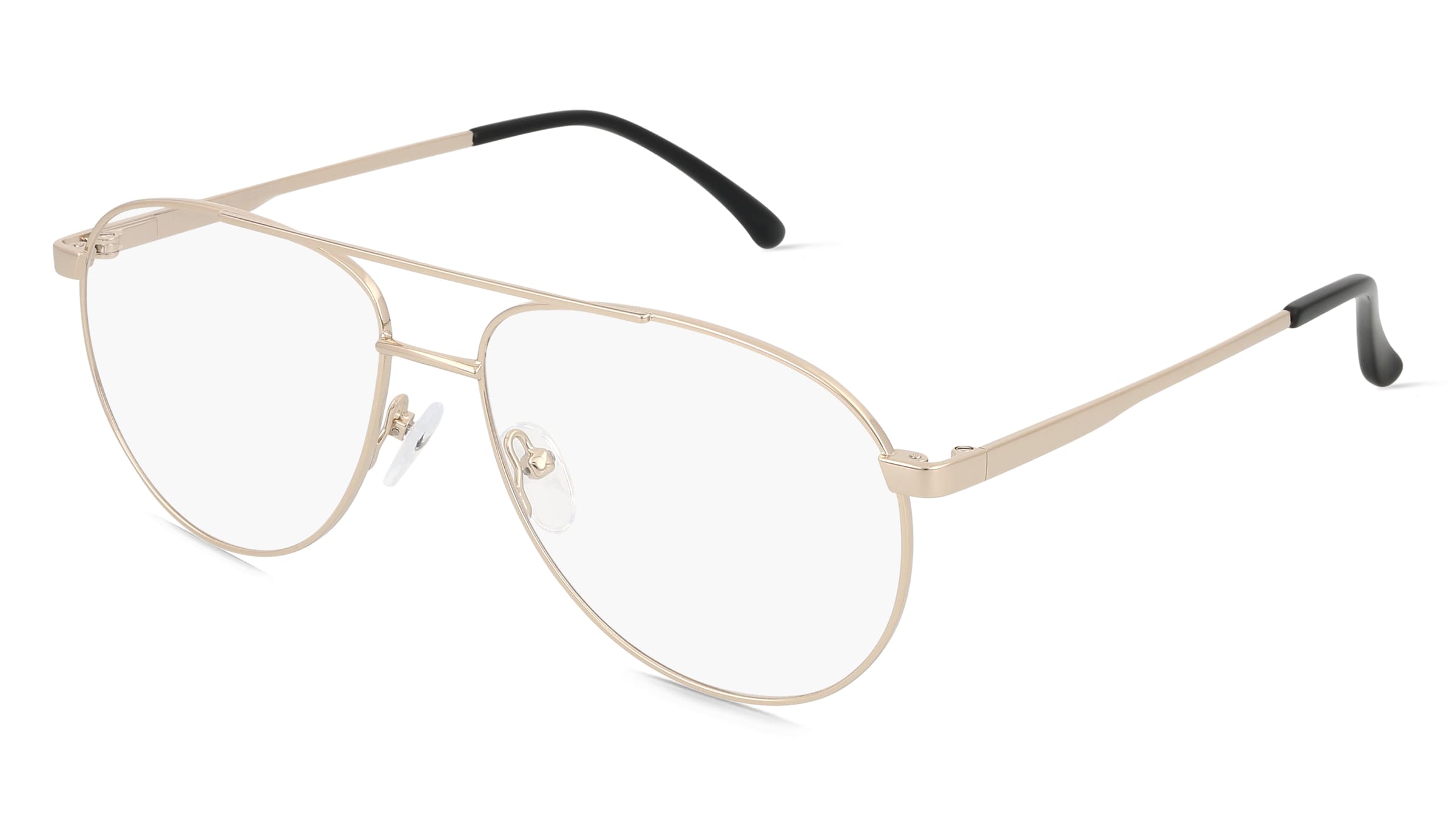 Fielmann BD 546 CL Herren-Brille inkl. Gläser Vollrand Pilot Edelstahl-Gestell 56mm/15mm/145mm, gold