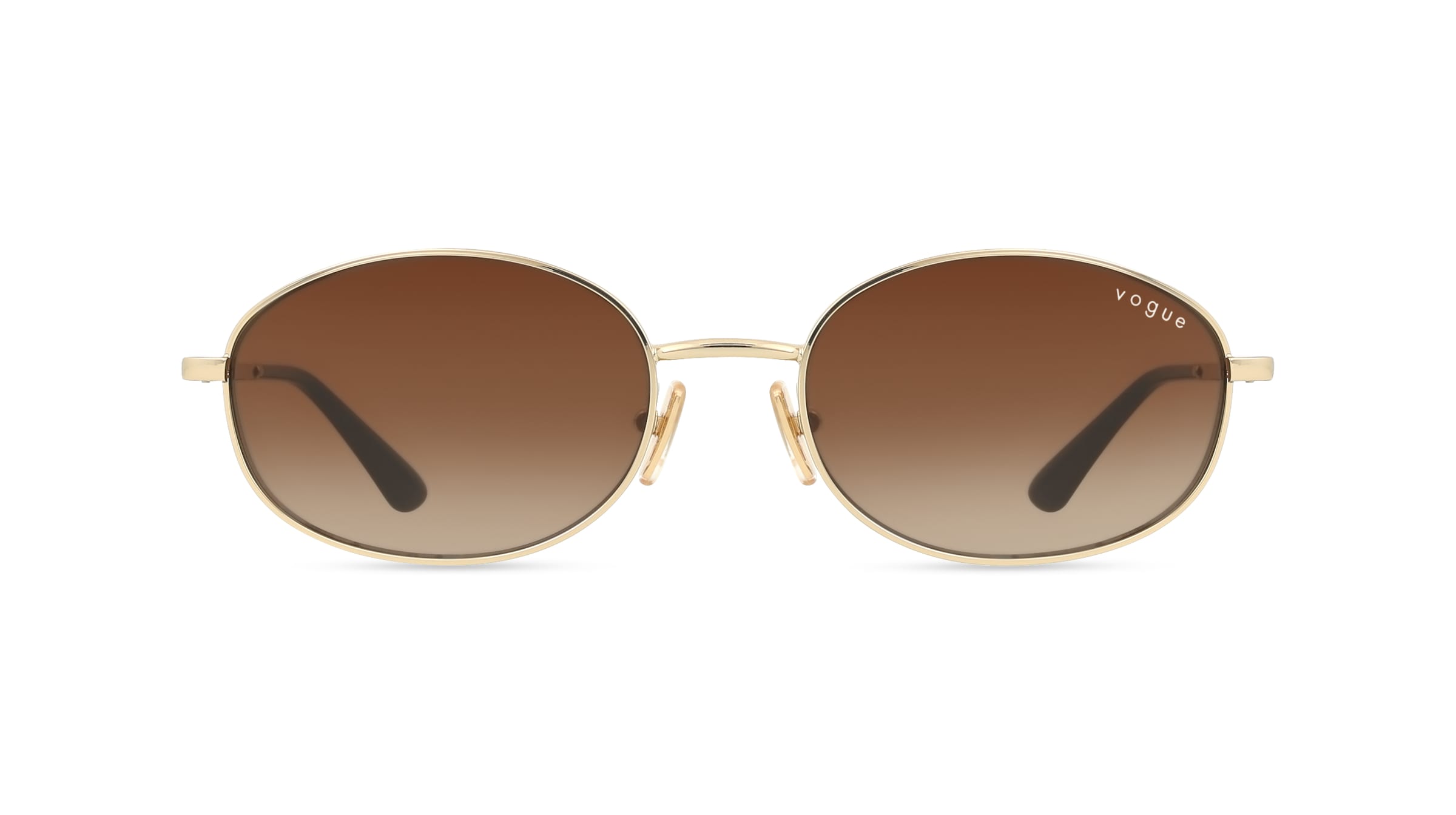 Vogue VO4323S Damen-Sonnenbrille Vollrand Oval Metall-Gestell, Gold