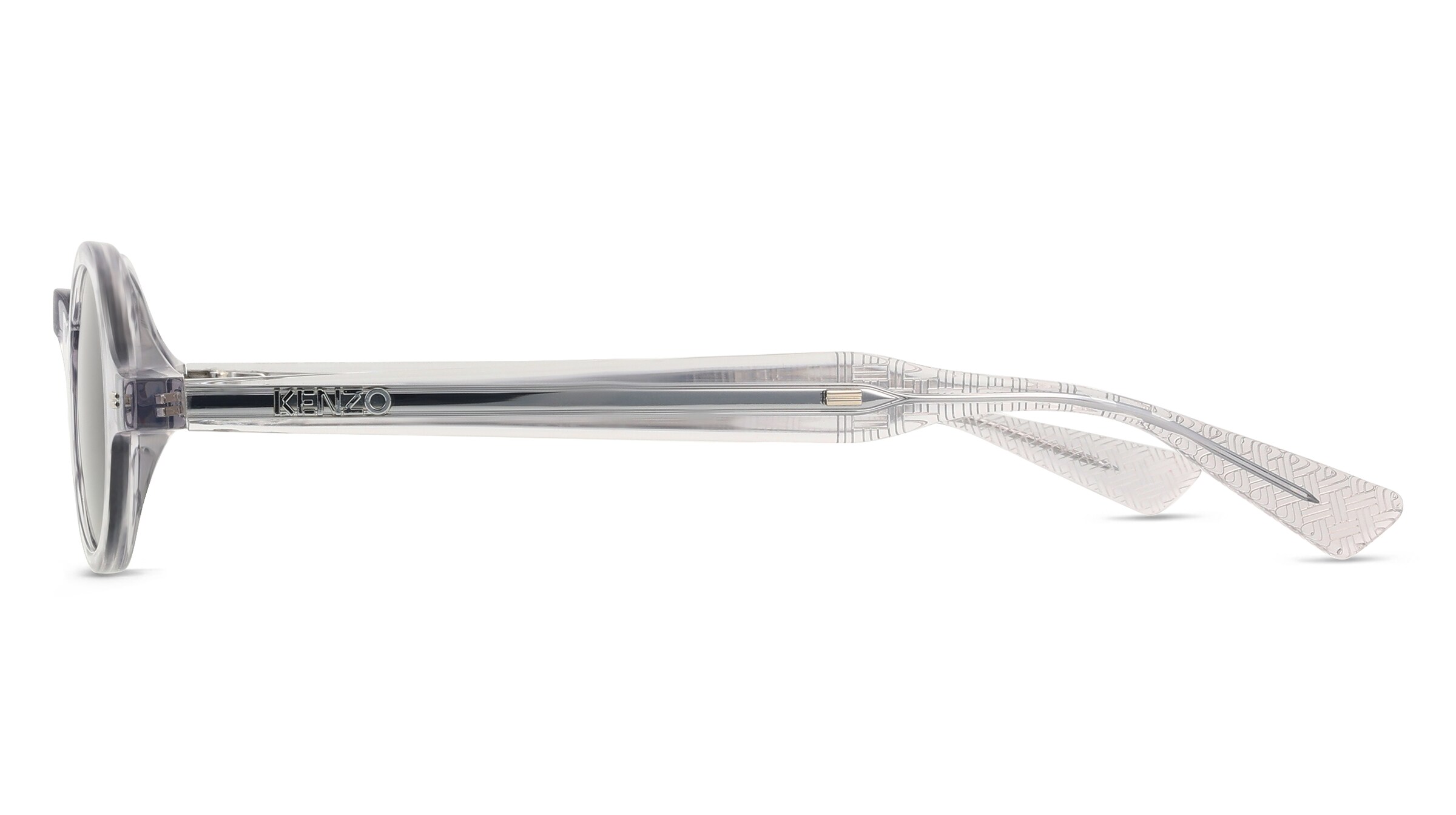 Thumbnail - Kenzo KZ40207I Unisex-Sonnenbrille Vollrand Rund Acetat-Gestell, grau