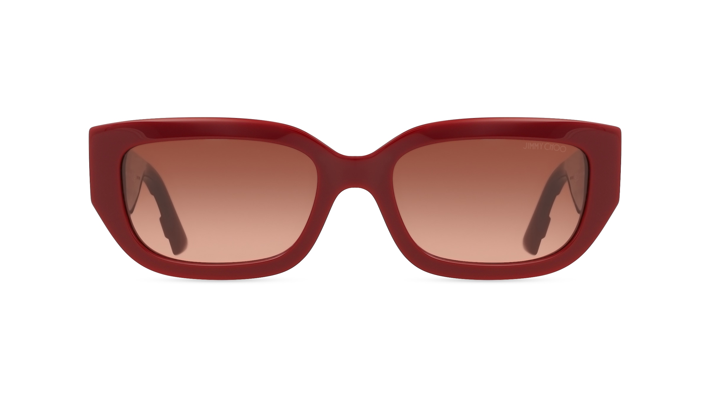 Jimmy Choo JC5017 Damen-Sonnenbrille Vollrand Eckig Acetat-Gestell, rot