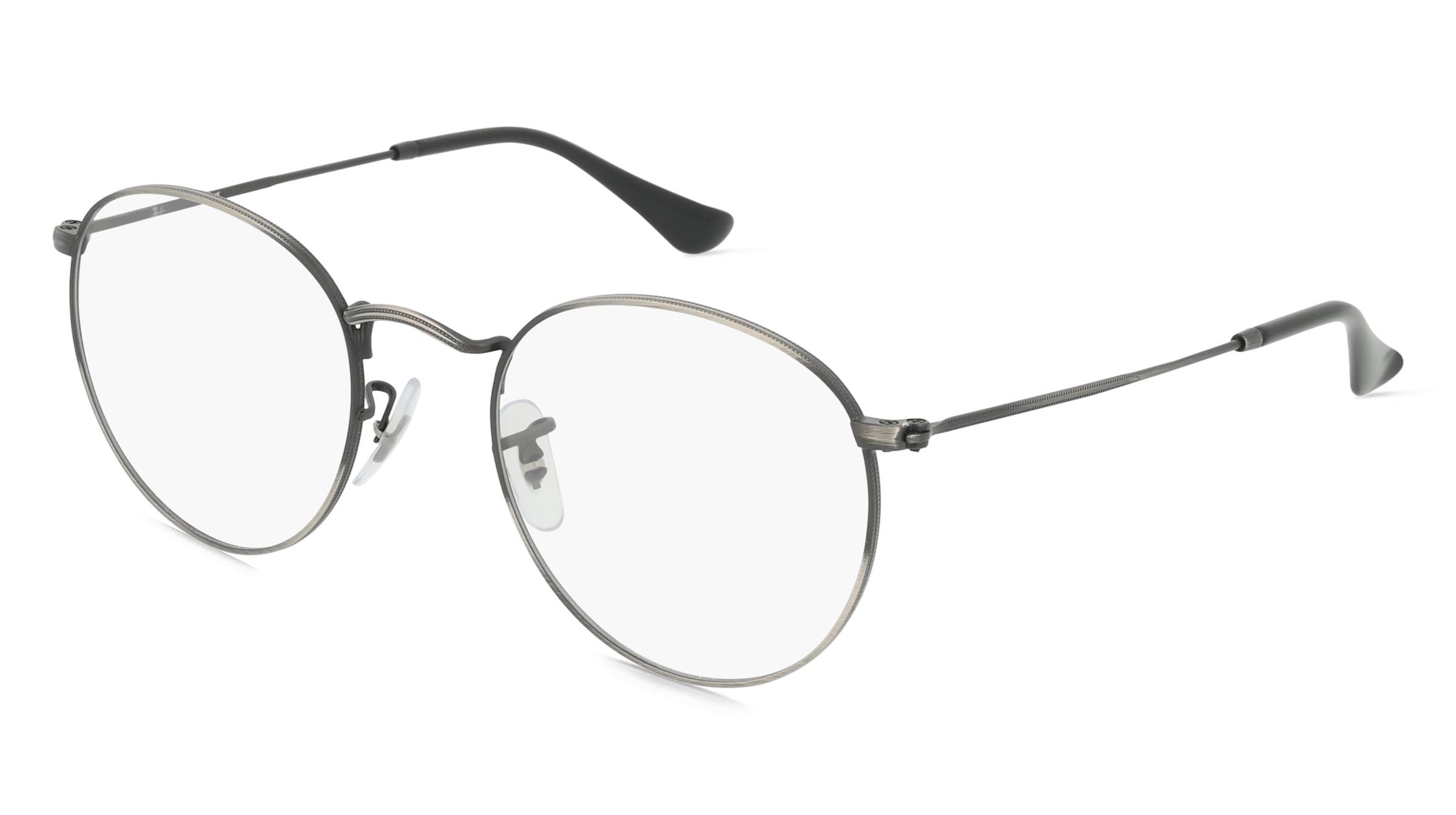 Ray-Ban RX3447V Unisex-Brille inkl. Gläser Vollrand Rund Metall-Gestell 50/21/145, Grau