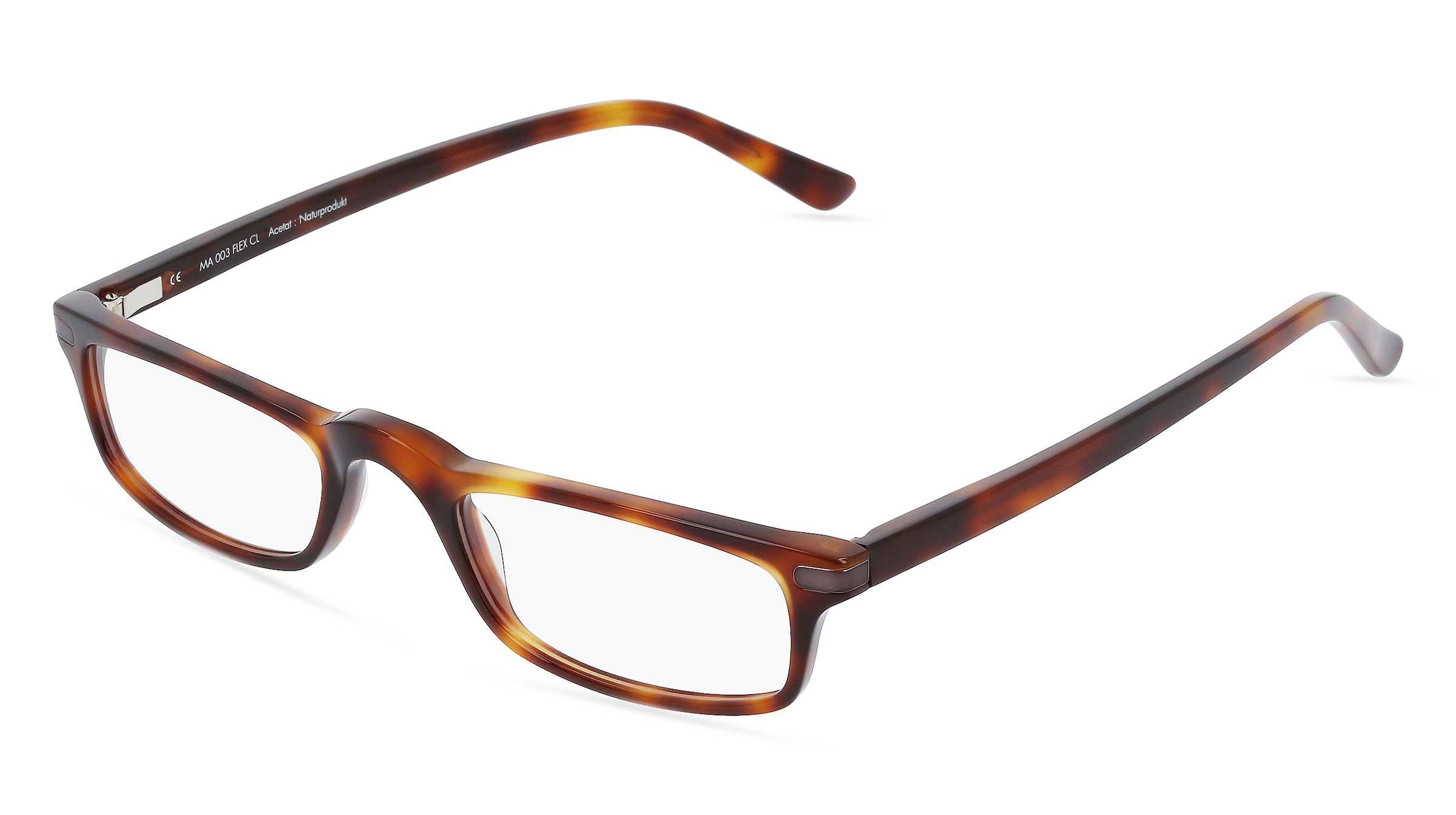 Fielmann MA 003 FLEX CL Herren-Brille inkl. Gläser Vollrand Halb Acetat-Gestell 48/21/145, Havanna