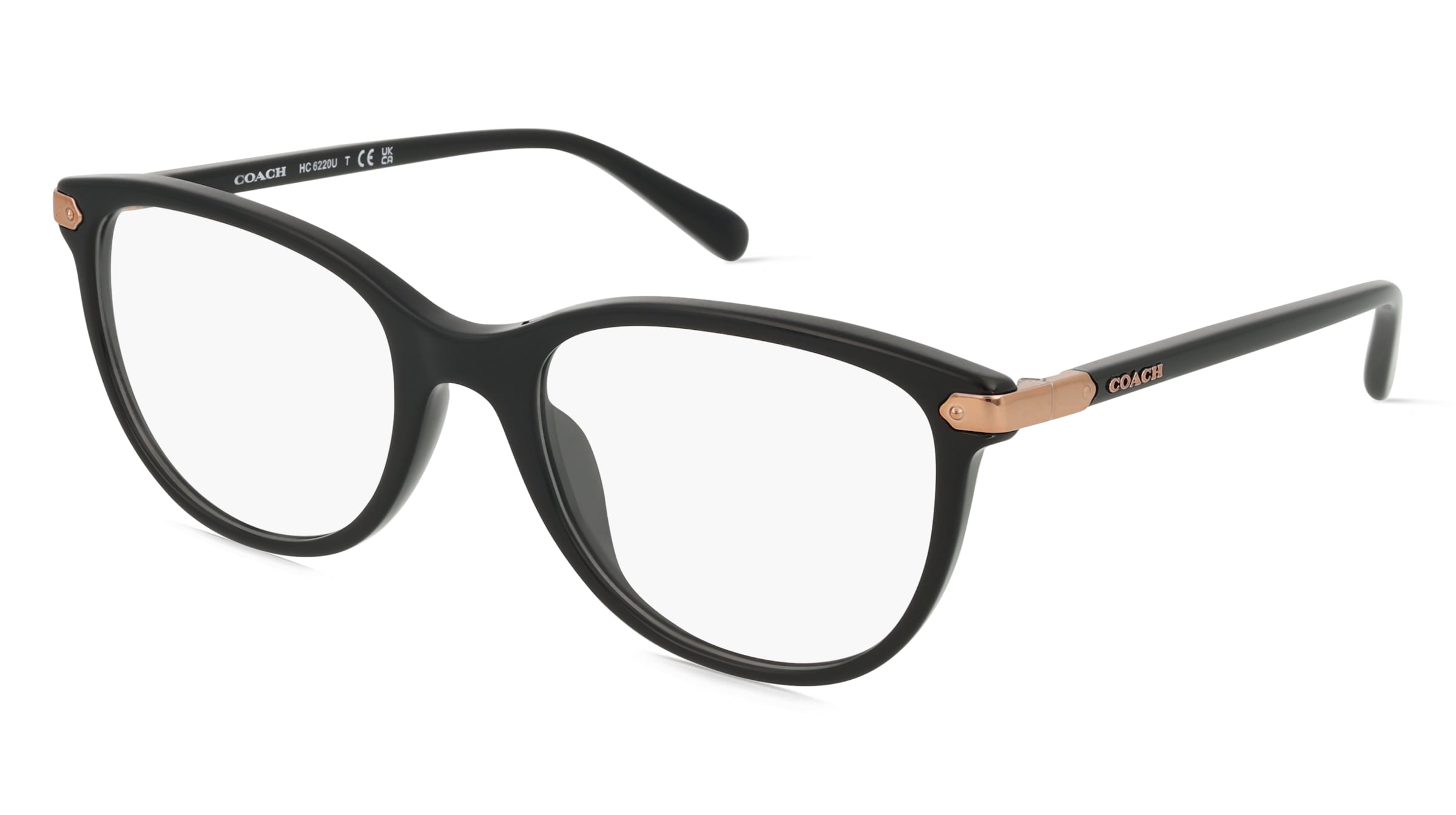 Coach HC6220U Damen-Brille inkl. Gläser Vollrand Quadratisch Acetat-Gestell 54/20/140, Schwarz