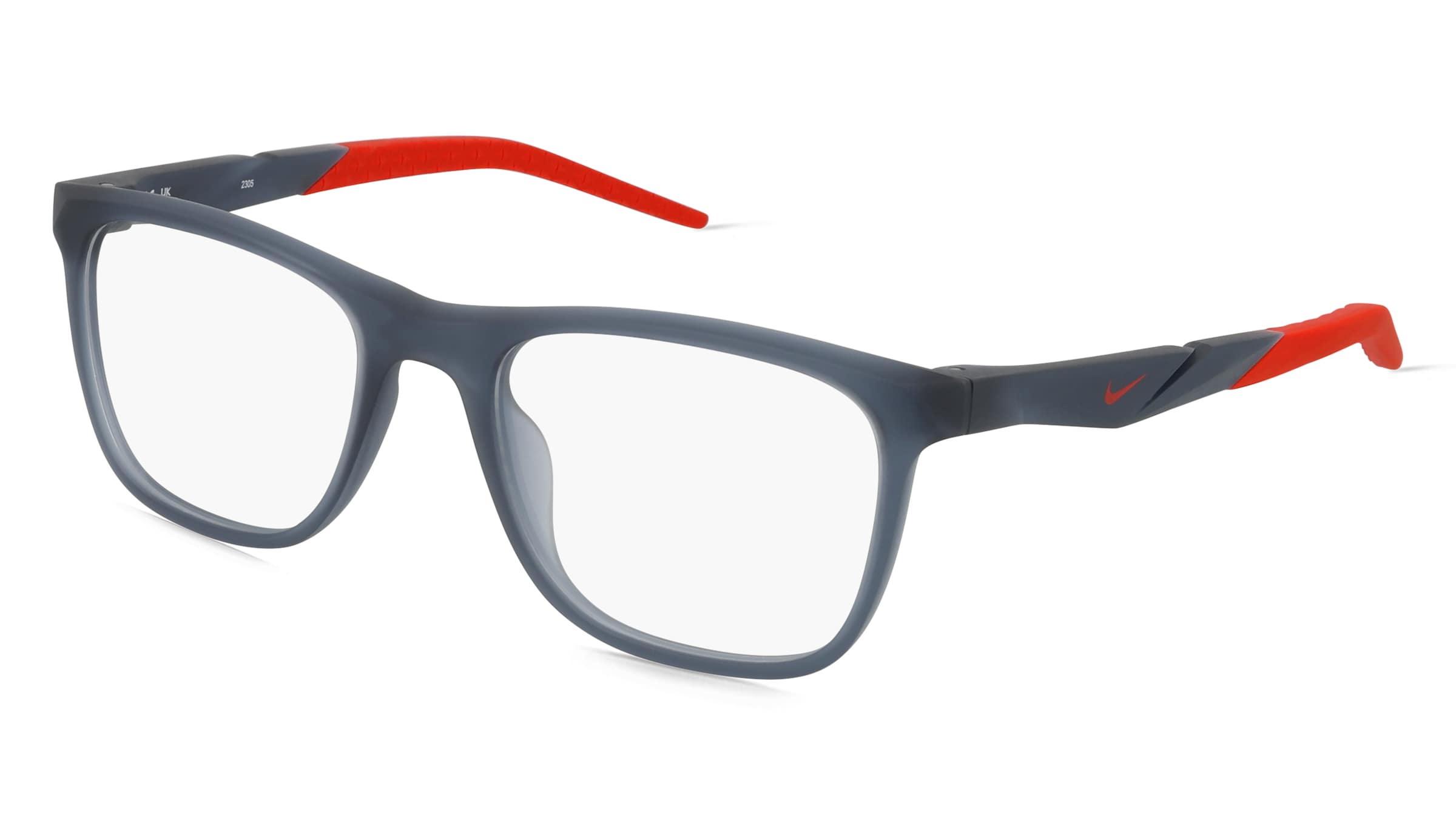 Nike 7056 Unisex-Brille inkl. Gläser Vollrand Quadratisch Acetat-Gestell 53/20/145, Grau