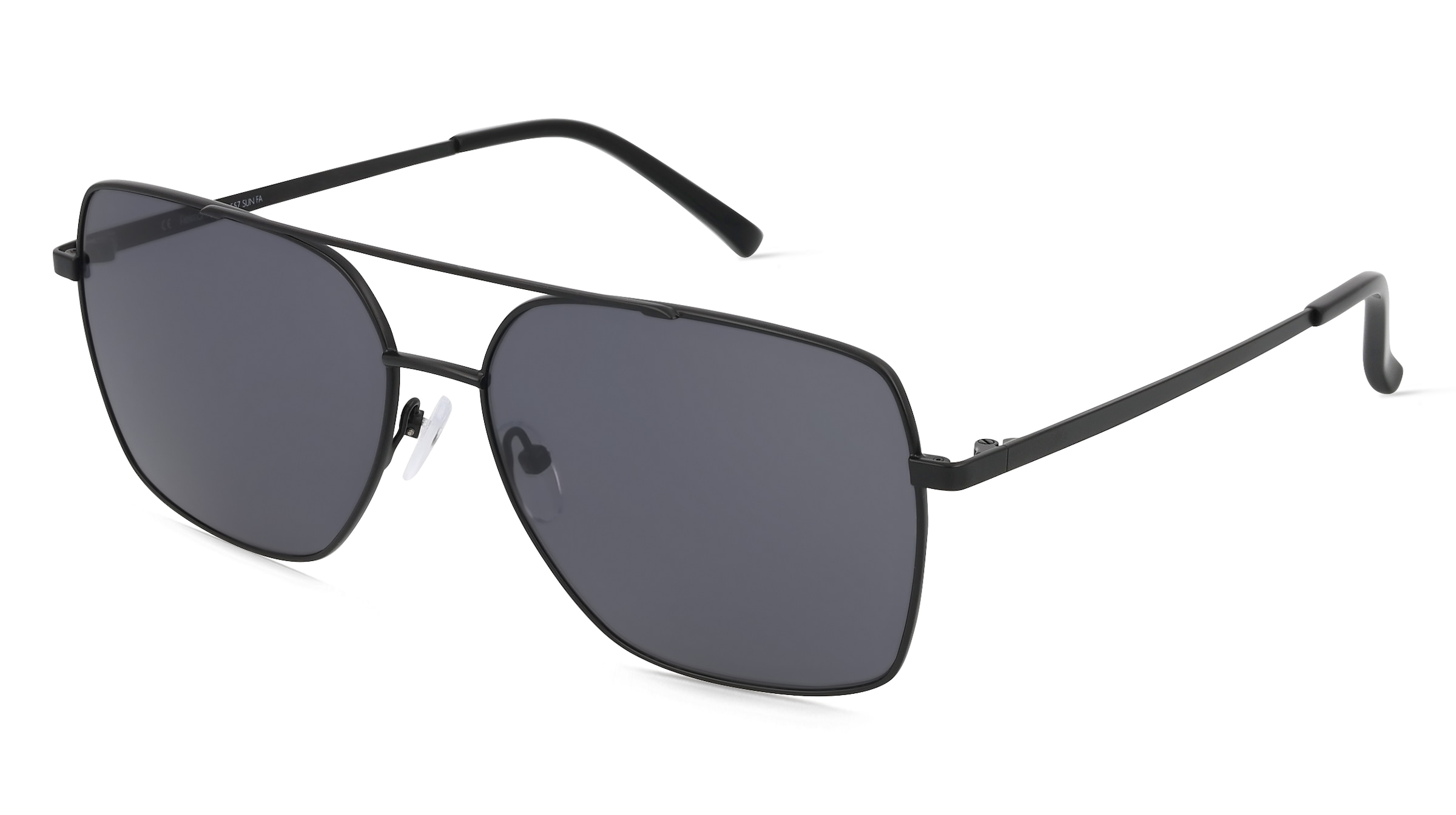 Fielmann BD 557 SUN FA VIKTOR Herren-Sonnenbrille Vollrand Quadratisch Edelstahl-Gestell, Schwarz