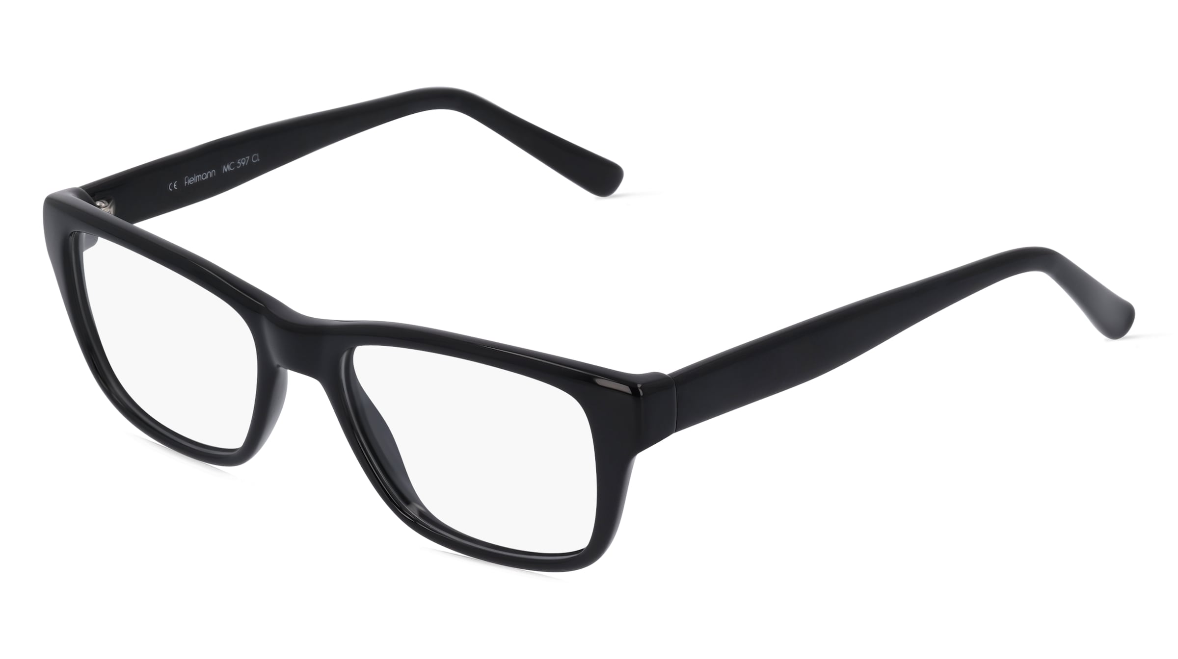 Fielmann MC 597 CL Herren-Brille inkl. Gläser Vollrand Eckig Propionat-Gestell 52mm/17mm/140mm, schwarz