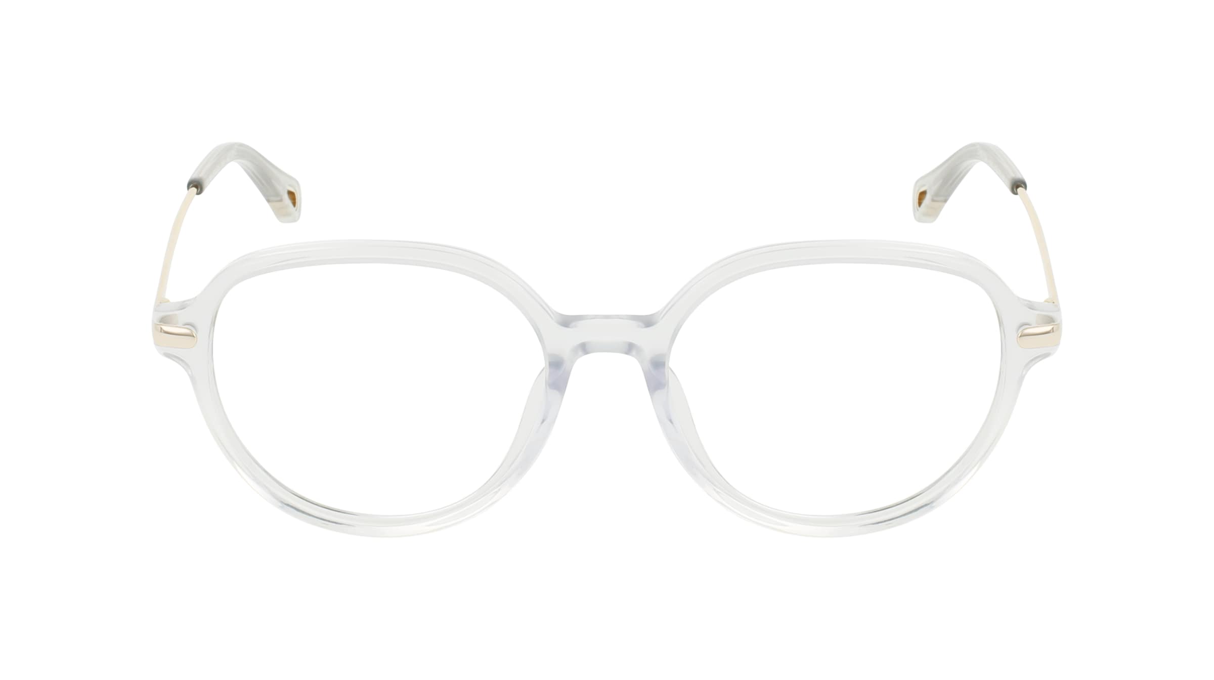 Chloé CH0217OA Damen-Brille inkl. Gläser Vollrand Rund Acetat-Gestell 53mm/18mm/145mm, grau