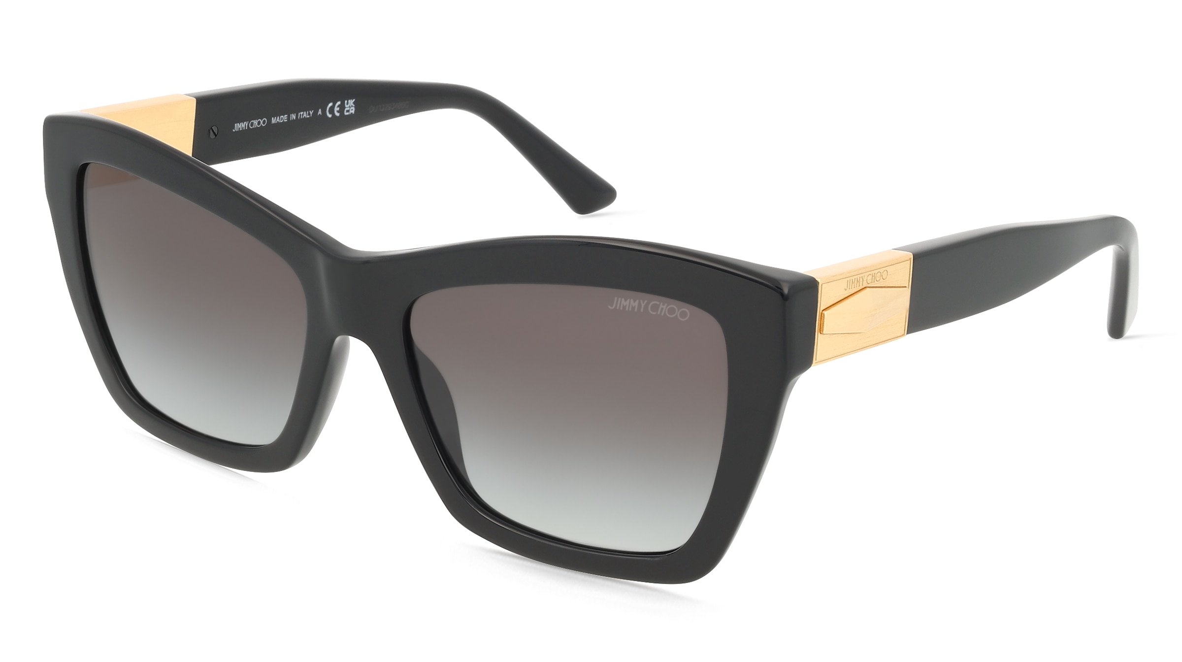 Jimmy Choo JC5031 Damen-Sonnenbrille Vollrand Cat Eye Acetat-Gestell, Schwarz