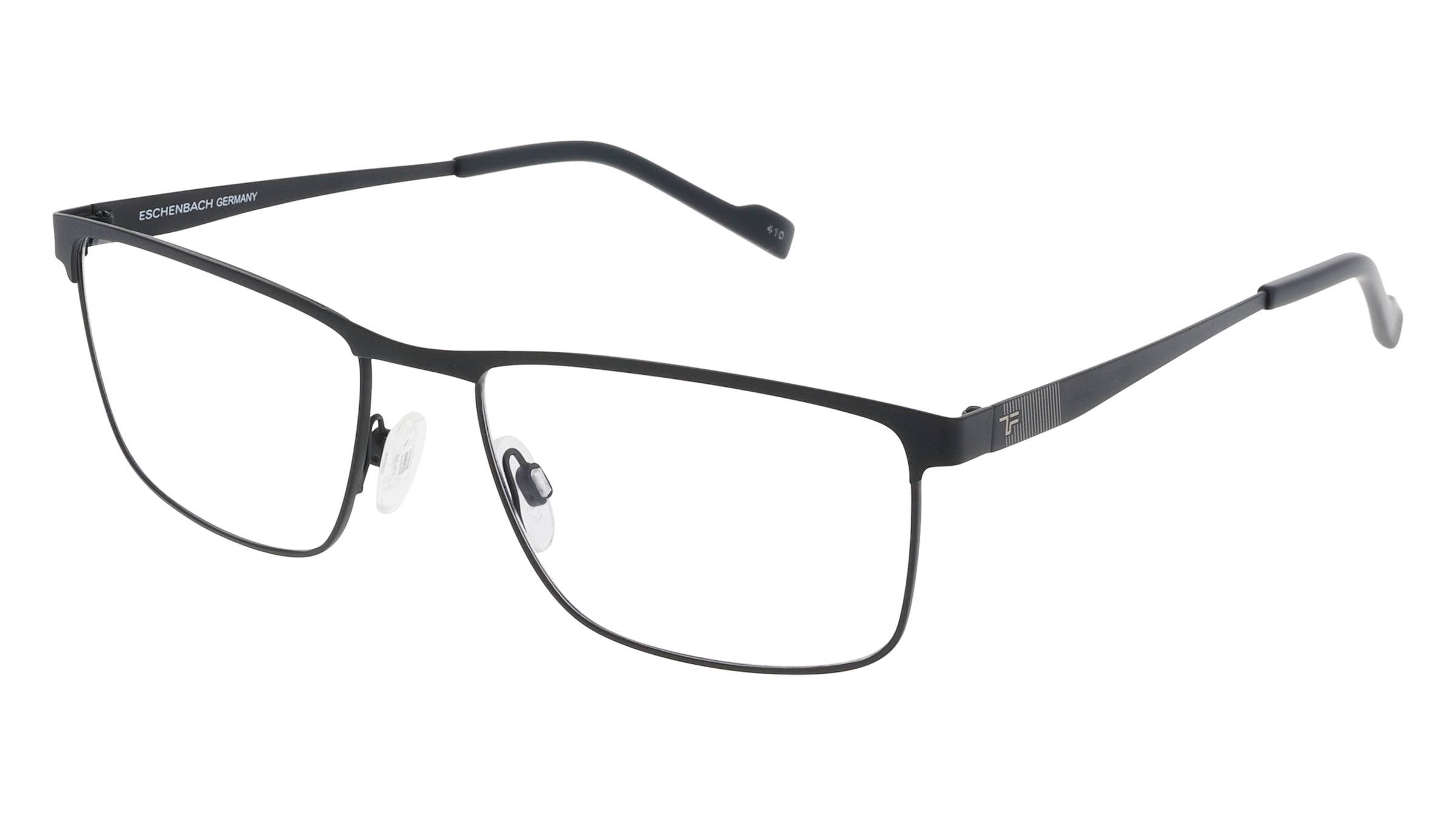 Eschenbach 820983 Herren-Brille inkl. Gläser Vollrand Quadratisch Titan-Gestell 55/17/140, Schwarz