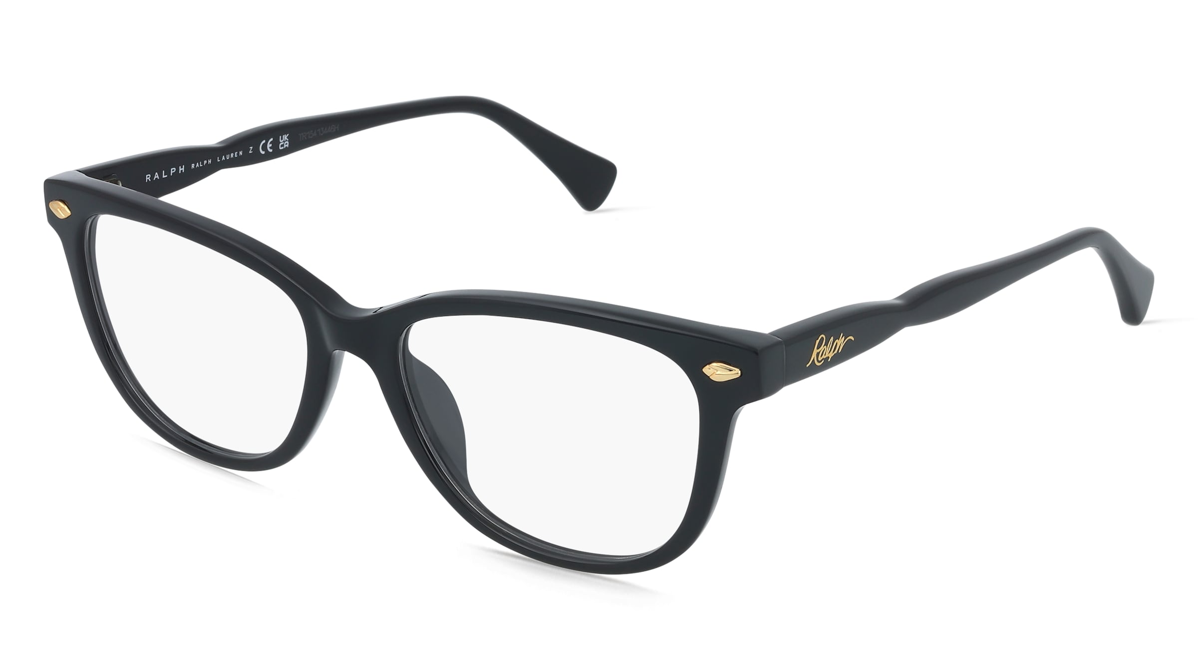 Ralph 0RA7189U Damen-Brille inkl. Gläser Vollrand Panto Acetat-Gestell 53/17/145, Schwarz