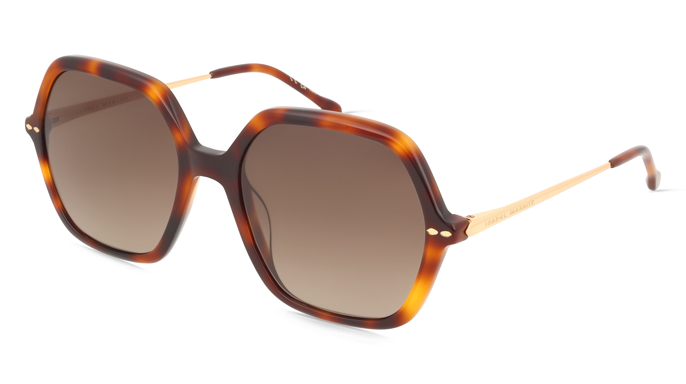 Isabel Marant IM 0206/G/S Damen-Sonnenbrille Vollrand Geometrisch Acetat-Gestell, Havanna