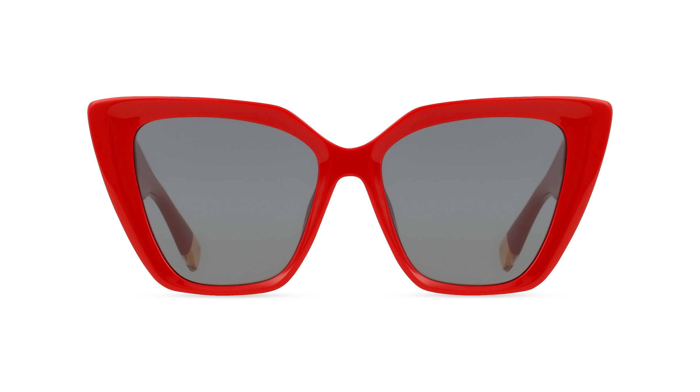 Furla SFU879 Damen-Sonnenbrille Vollrand Cat Eye Kunststoff-Gestell, Rot