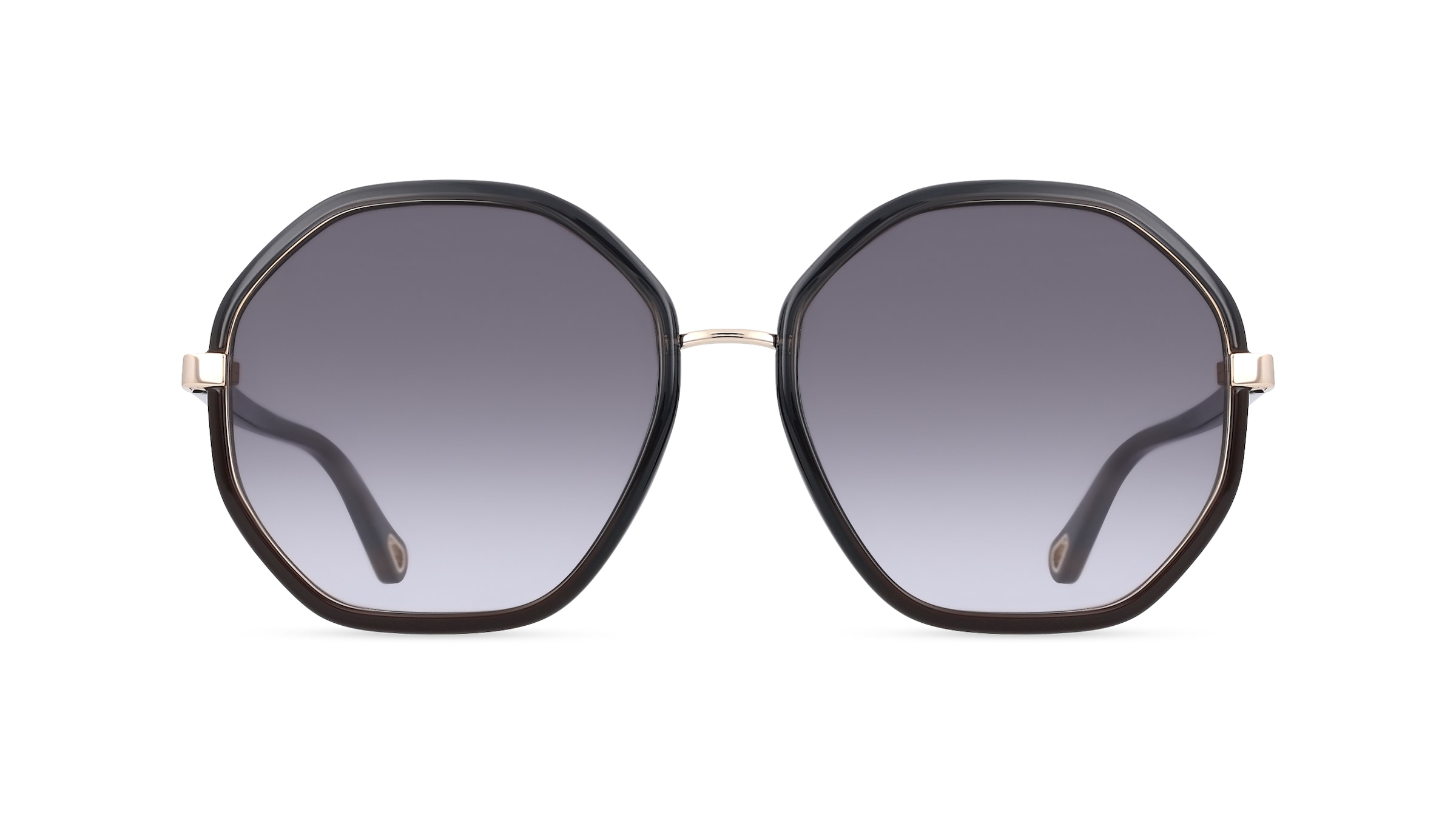 Chloé CH0133SA Damen-Sonnenbrille Vollrand Achteckig Kunststoff-Gestell, grau