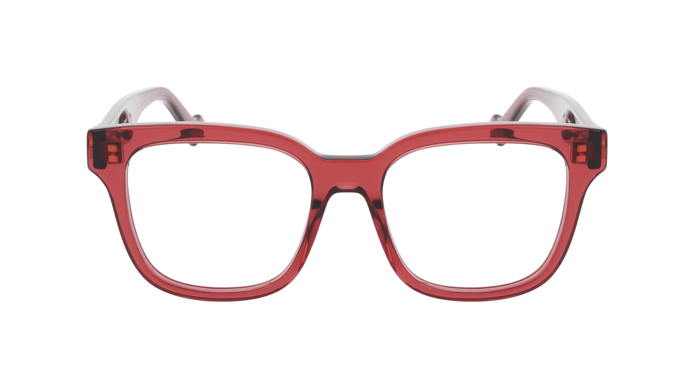 Gucci GG0958O Damen-Brille inkl. Gläser Vollrand Eckig Acetat-Gestell 52/18/145, rot