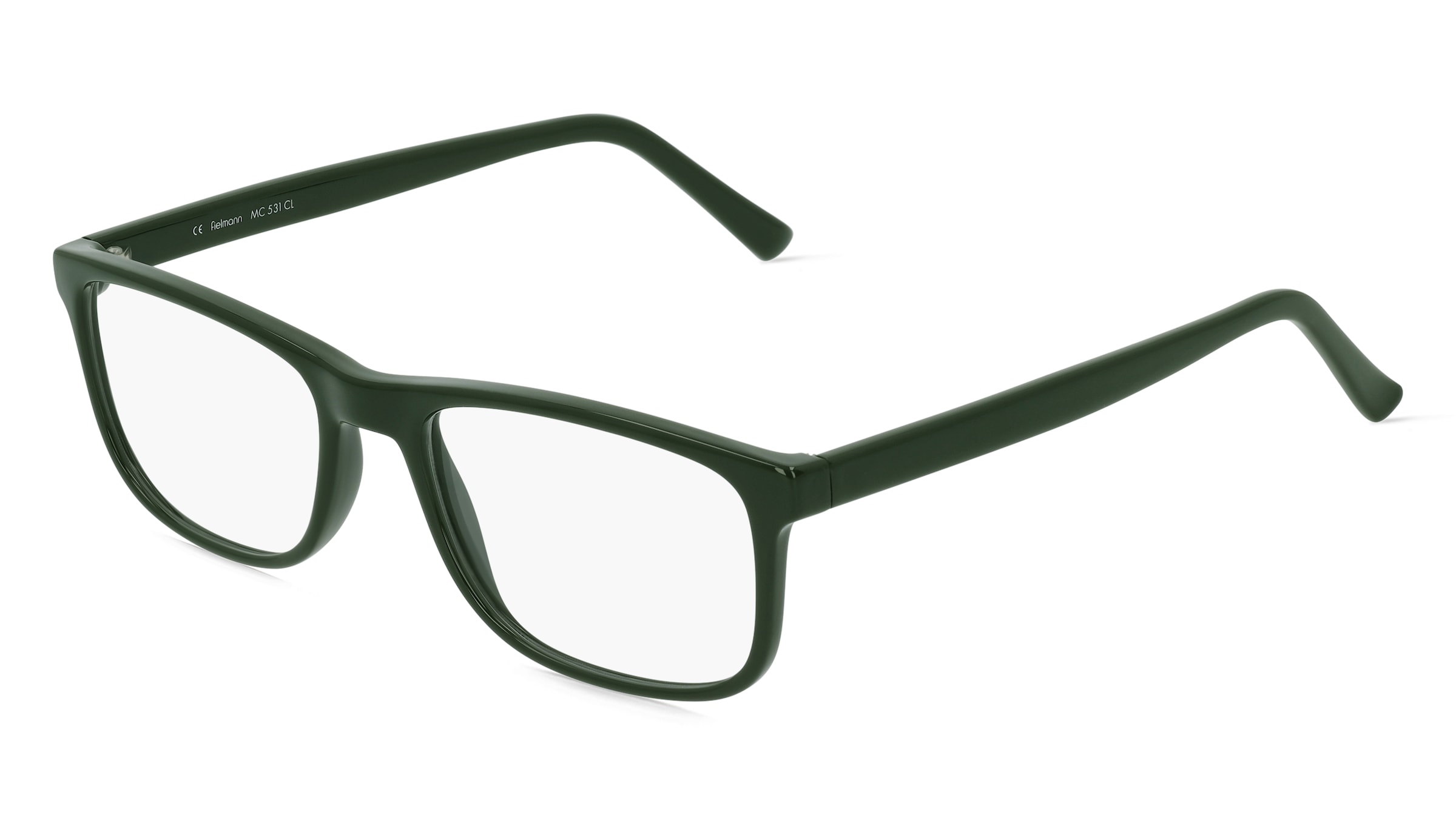 Fielmann MC 531 CL Herren-Brille inkl. Gläser Vollrand Quadratisch Propionat-Gestell 55/18/140, Grün