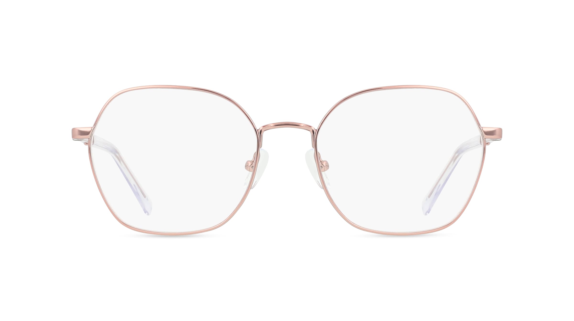 Fielmann BE 032 FA Damen-Brille inkl. Gläser Vollrand Mehreckig Edelstahl-Gestell 53mm/18mm/145mm, Pink