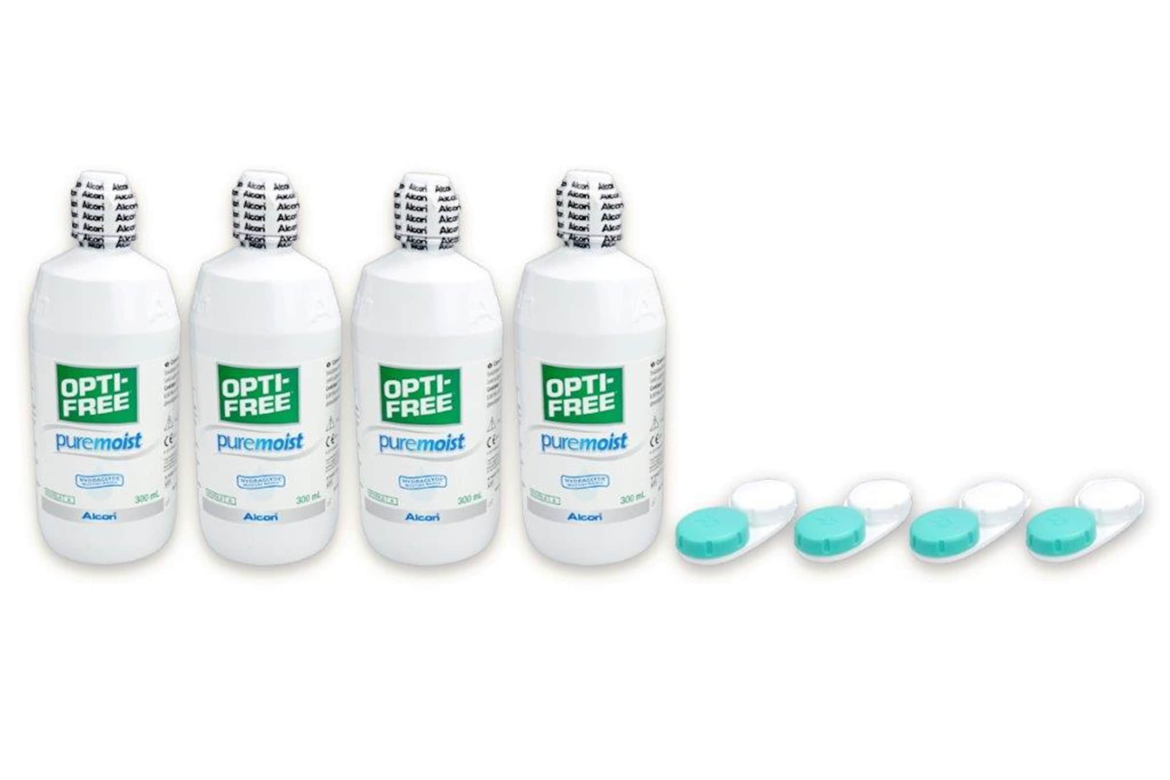 Opti-Free PureMoist Kontaktlinsen-Pflegemittel | 4 x 300 ml | Multifunktions-Desinfektionslösung: Reinigung, Pflege und Desinfektion von weichen Kontaktlinsen für 16 Stunden Feuchtigkeit - Image 3
