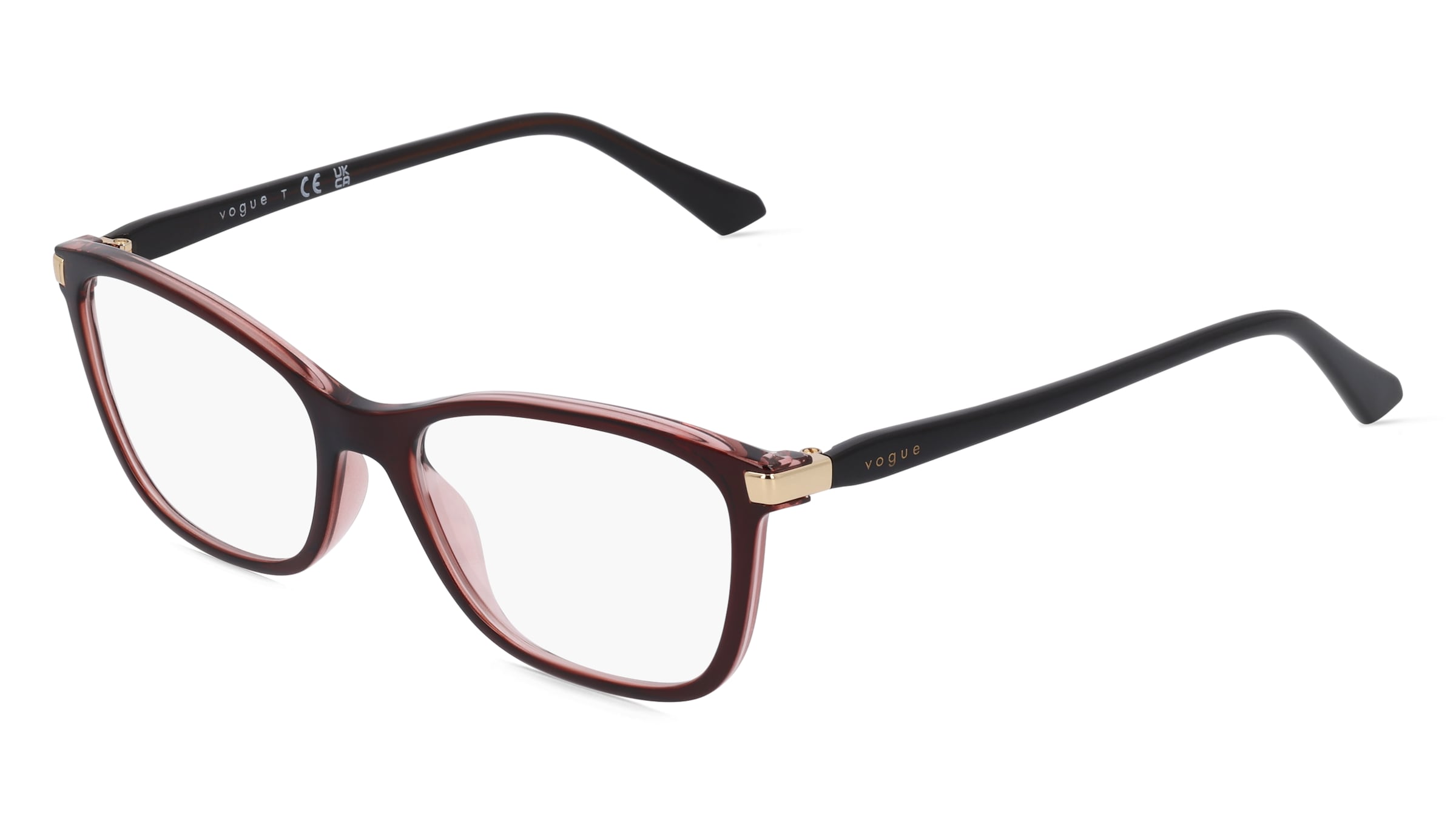 Vogue VO5378 Damen-Brille inkl. Gläser Vollrand Quadratisch Kunststoff-Gestell 51/17/140, Braun