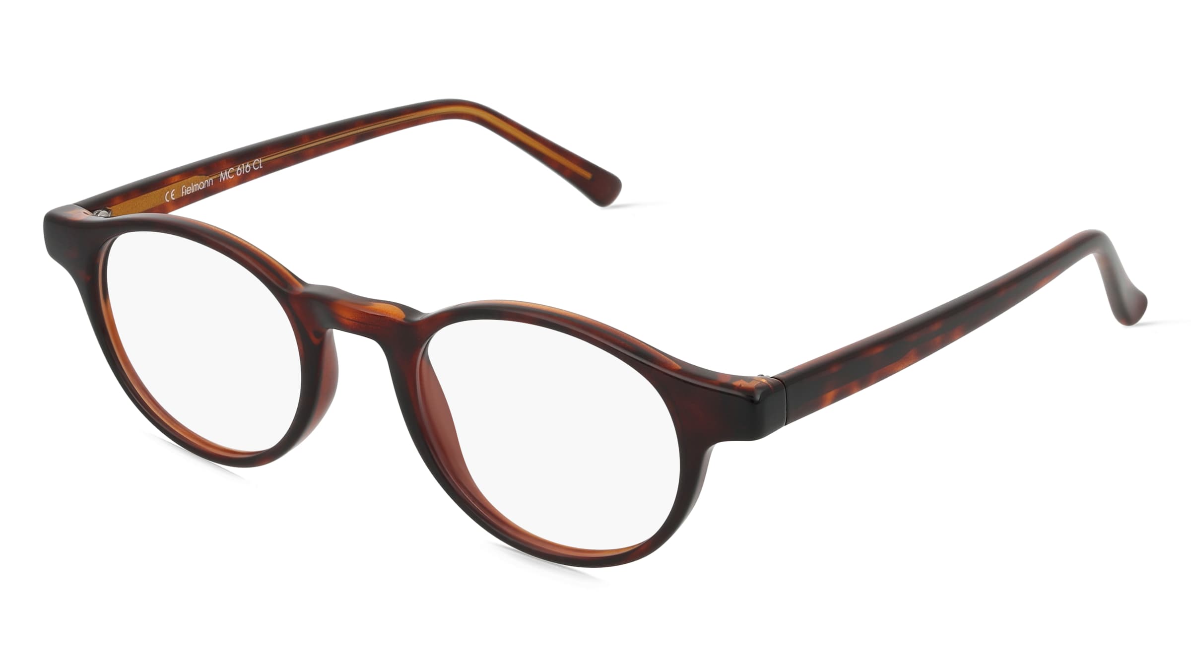 Fielmann MC 616 CL MADDOX Unisex-Brille inkl. Gläser Vollrand Panto Propionat-Gestell 45mm/20mm/140mm, Havanna