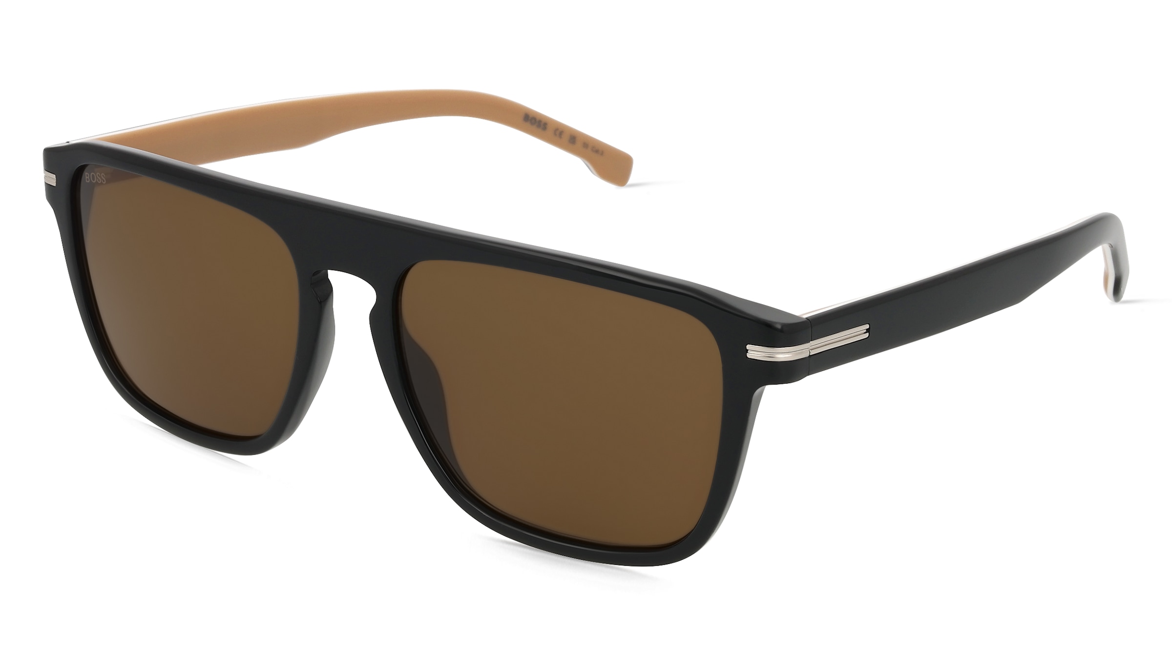Boss 1599/S Herren-Sonnenbrille Vollrand Quadratisch Acetat-Gestell, Schwarz