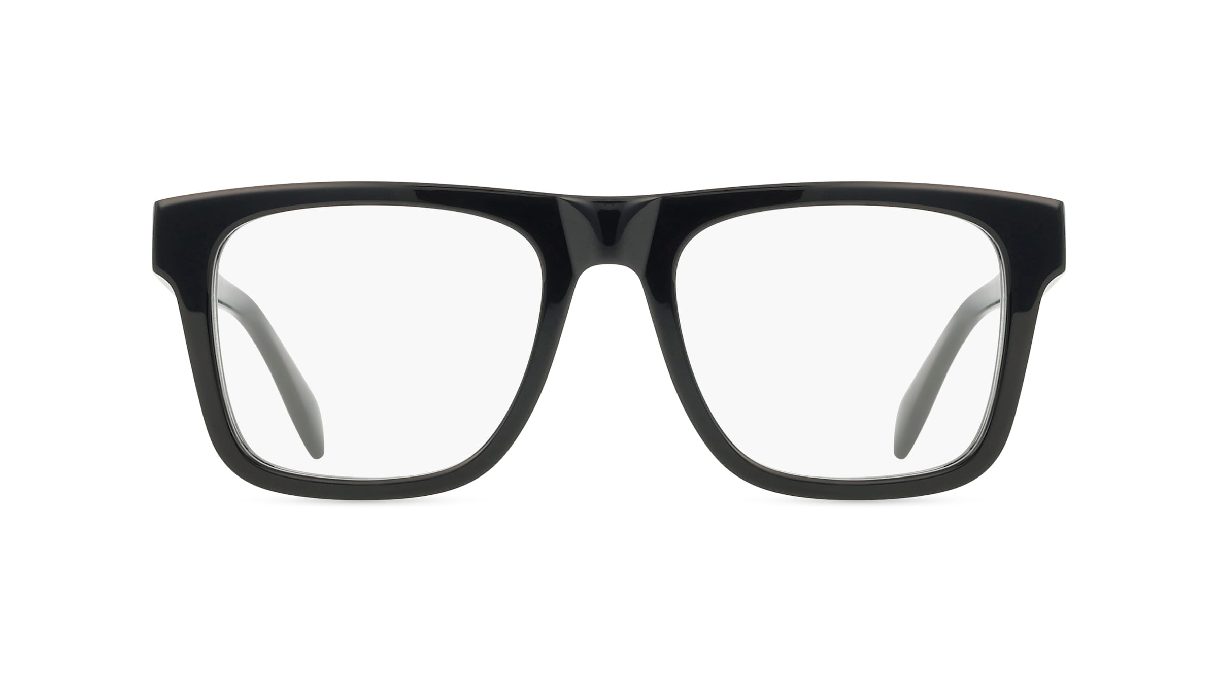 Alexander McQueen AM0357O Unisex-Brille inkl. Gläser Vollrand Eckig Acetat-Gestell 52mm/19mm/145mm, schwarz