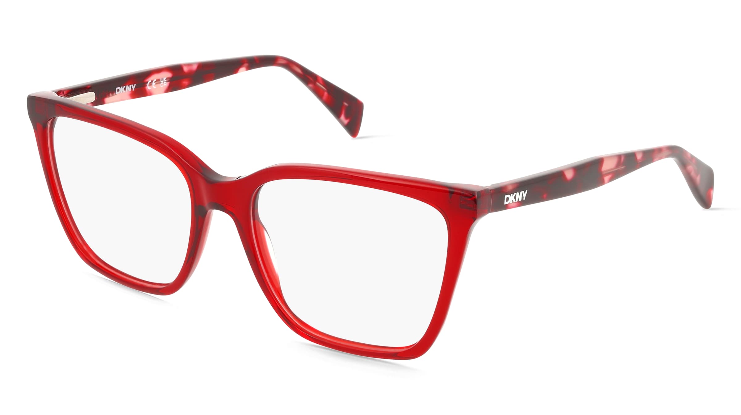 DKNY DK5096 Damen-Brille inkl. Gläser Vollrand Butterfly Acetat-Gestell 54/17/140, Rot