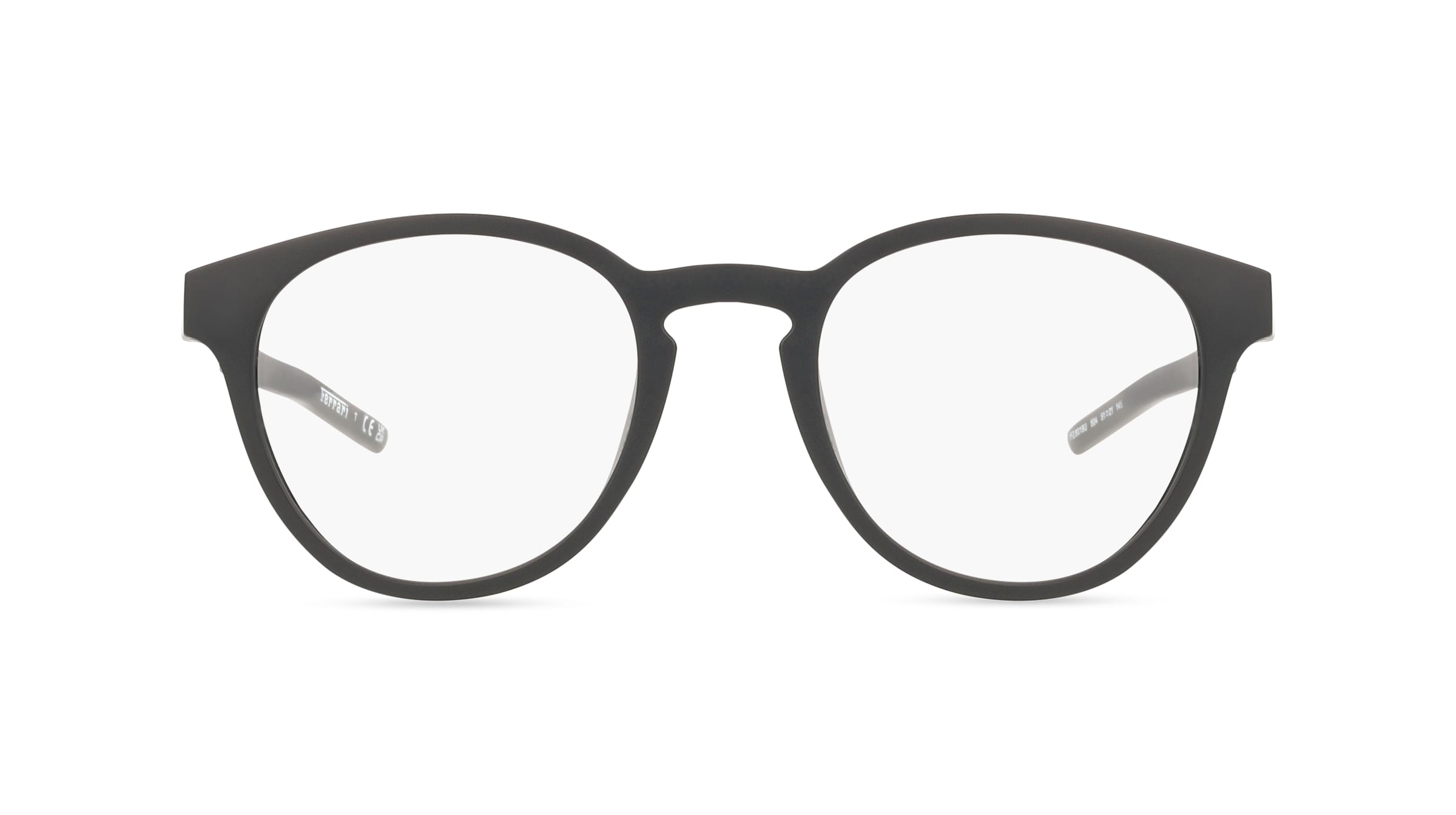 Scuderia Ferrari FZ8019U Unisex-Brille inkl. Gläser Vollrand Panto Kunststoff-Gestell 51/21/145, Schwarz