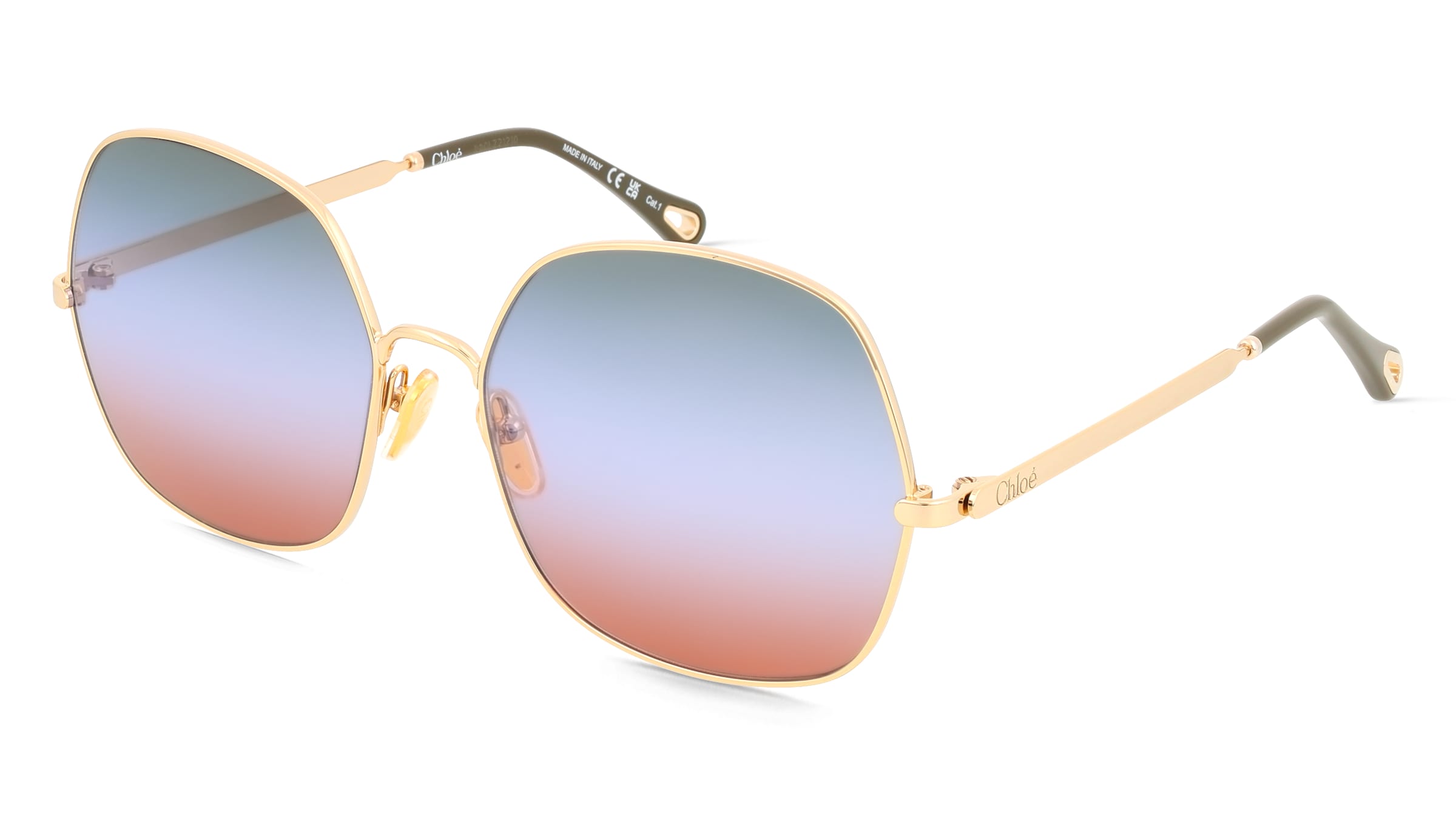 Chloé CH0045S w kolorze Złoty Błyszczący / Szary Gradient