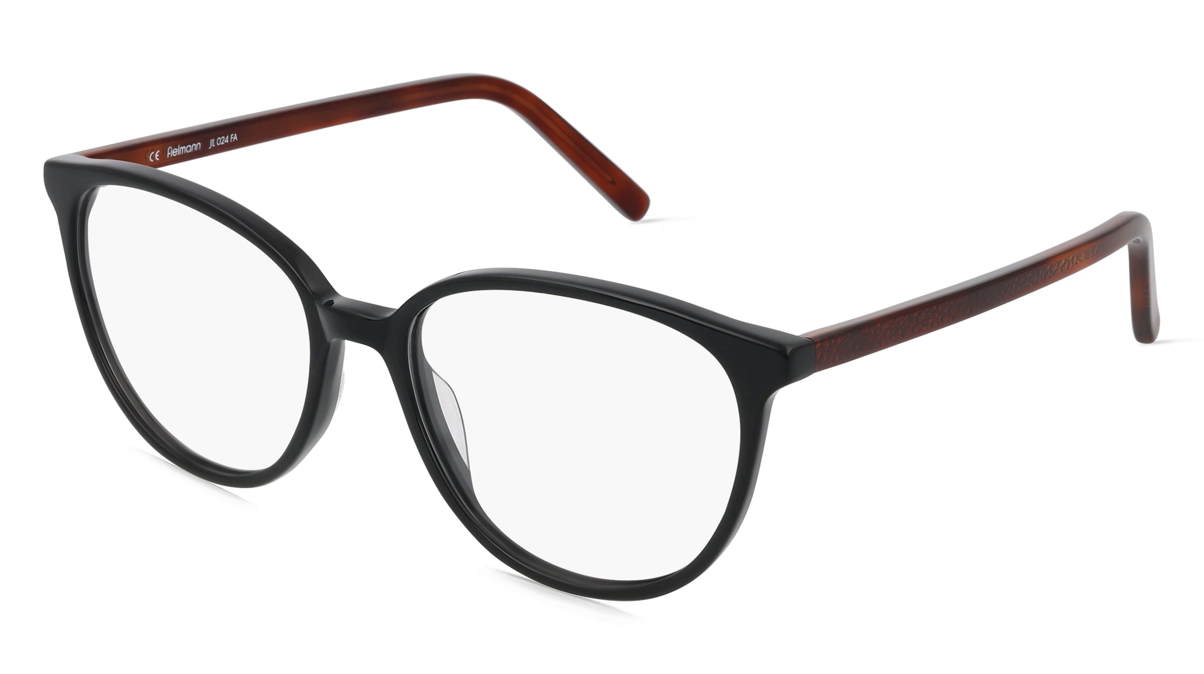 Fielmann JIL 024 FA Damen-Brille inkl. Gläser Vollrand Butterfly Acetat-Gestell 53/16/140, Schwarz