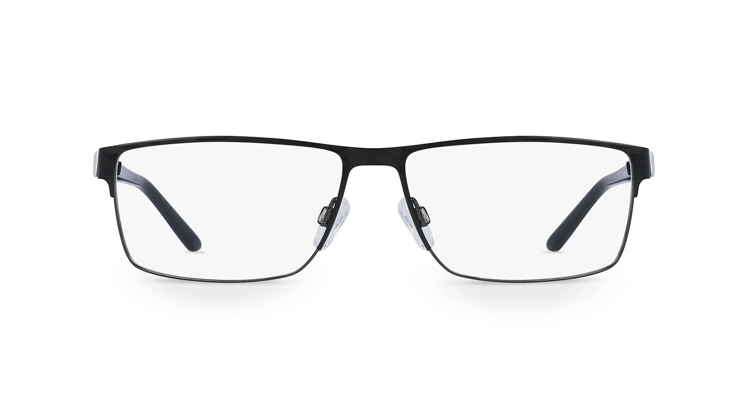 Fielmann 2174 FLEX CL Herren-Brille inkl. Gläser Vollrand Eckig Edelstahl-Gestell 57mm/15mm/140mm, schwarz