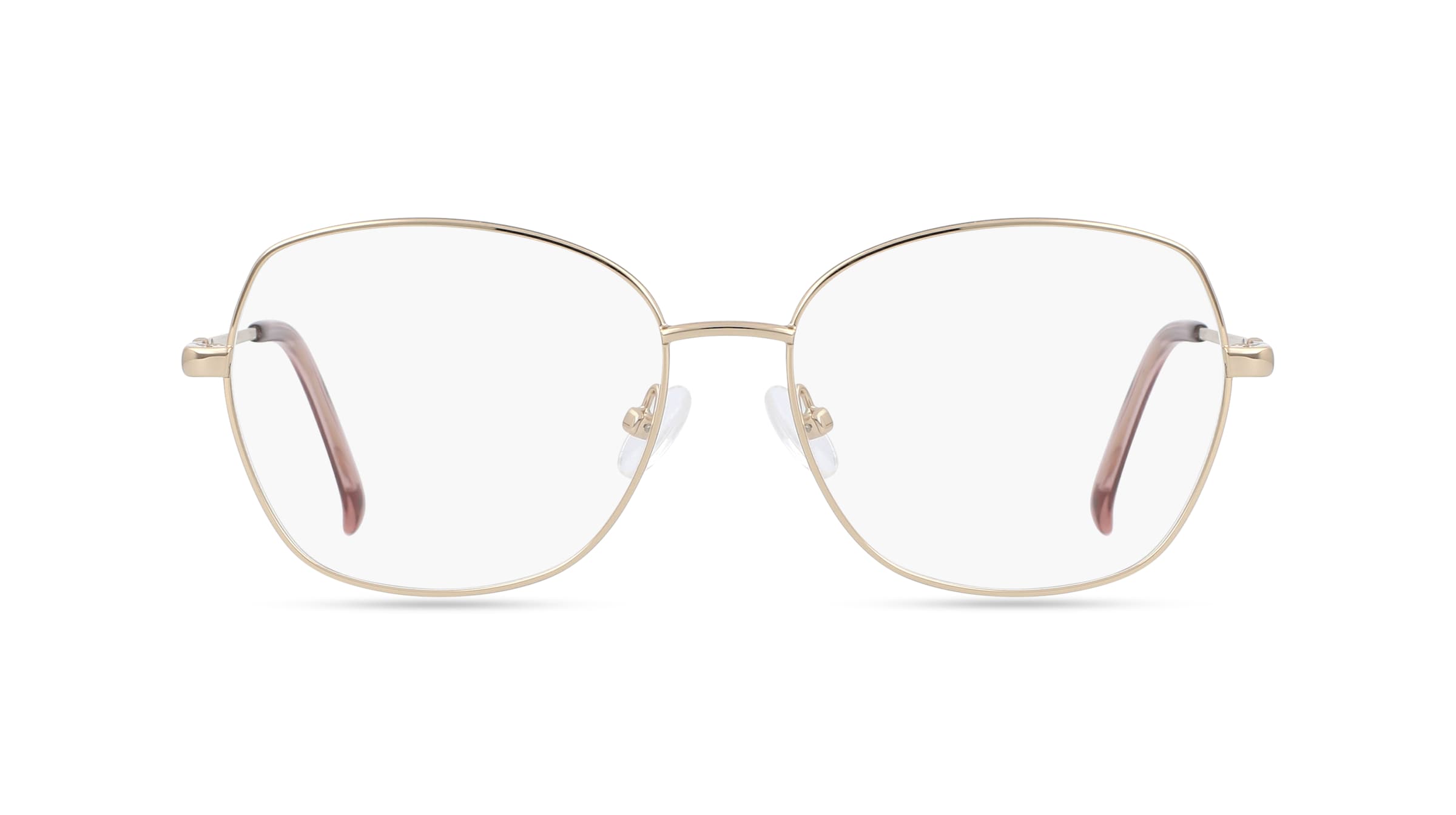 Fielmann BD 512 FA Damen-Brille inkl. Gläser Vollrand Quadratisch Edelstahl-Gestell 52/15/135, gold