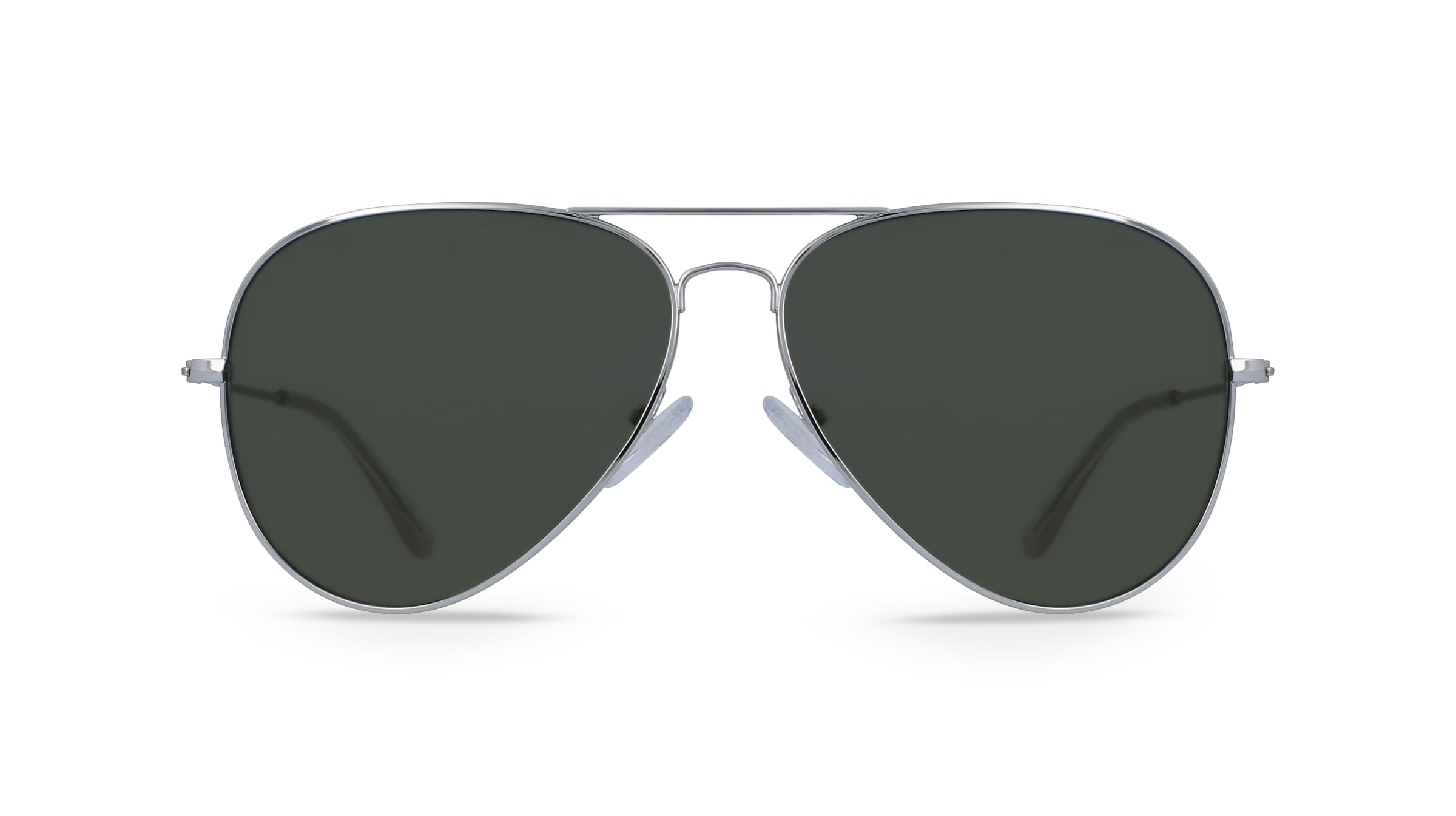 Fielmann BD 277 SUN CL Unisex-Sonnenbrille Vollrand Pilot Edelstahl-Gestell, silber