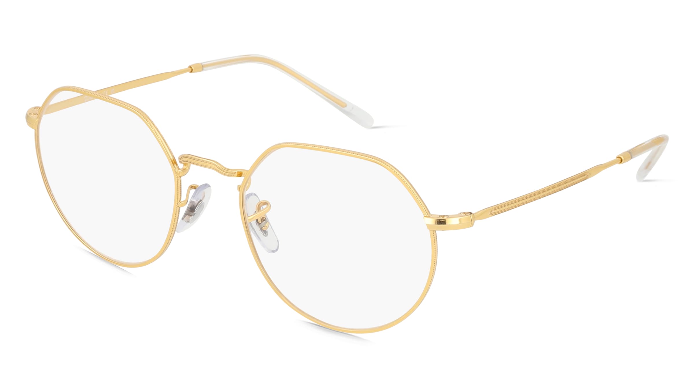 Ray-Ban RX6465 Unisex-Brille inkl. Gläser Vollrand Geometrisch Metall-Gestell 49/20/140, Gold