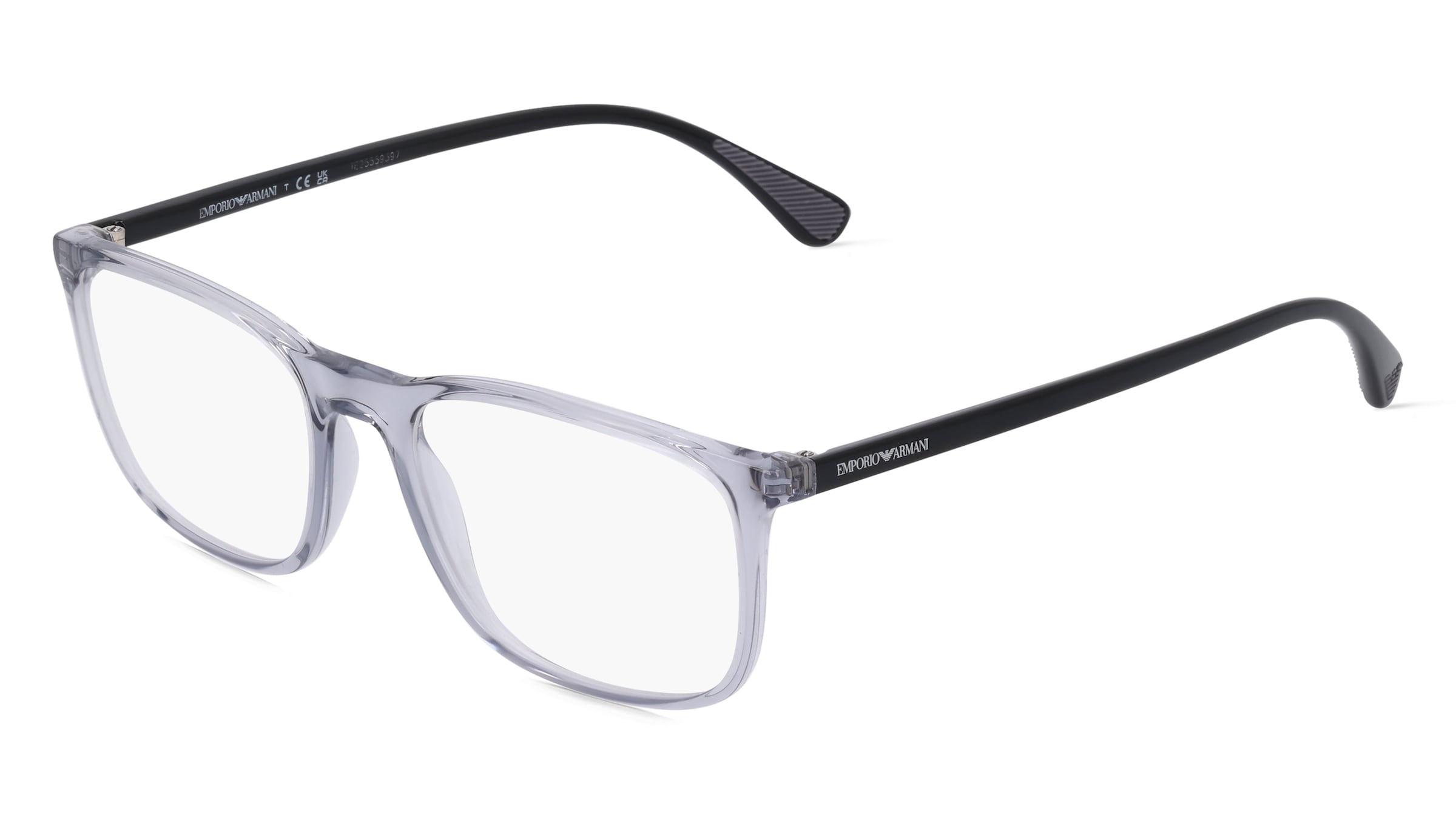 Emporio Armani EA3177 Herren-Brille inkl. Gläser Vollrand Quadratisch Kunststoff-Gestell 53/18/145, Grau
