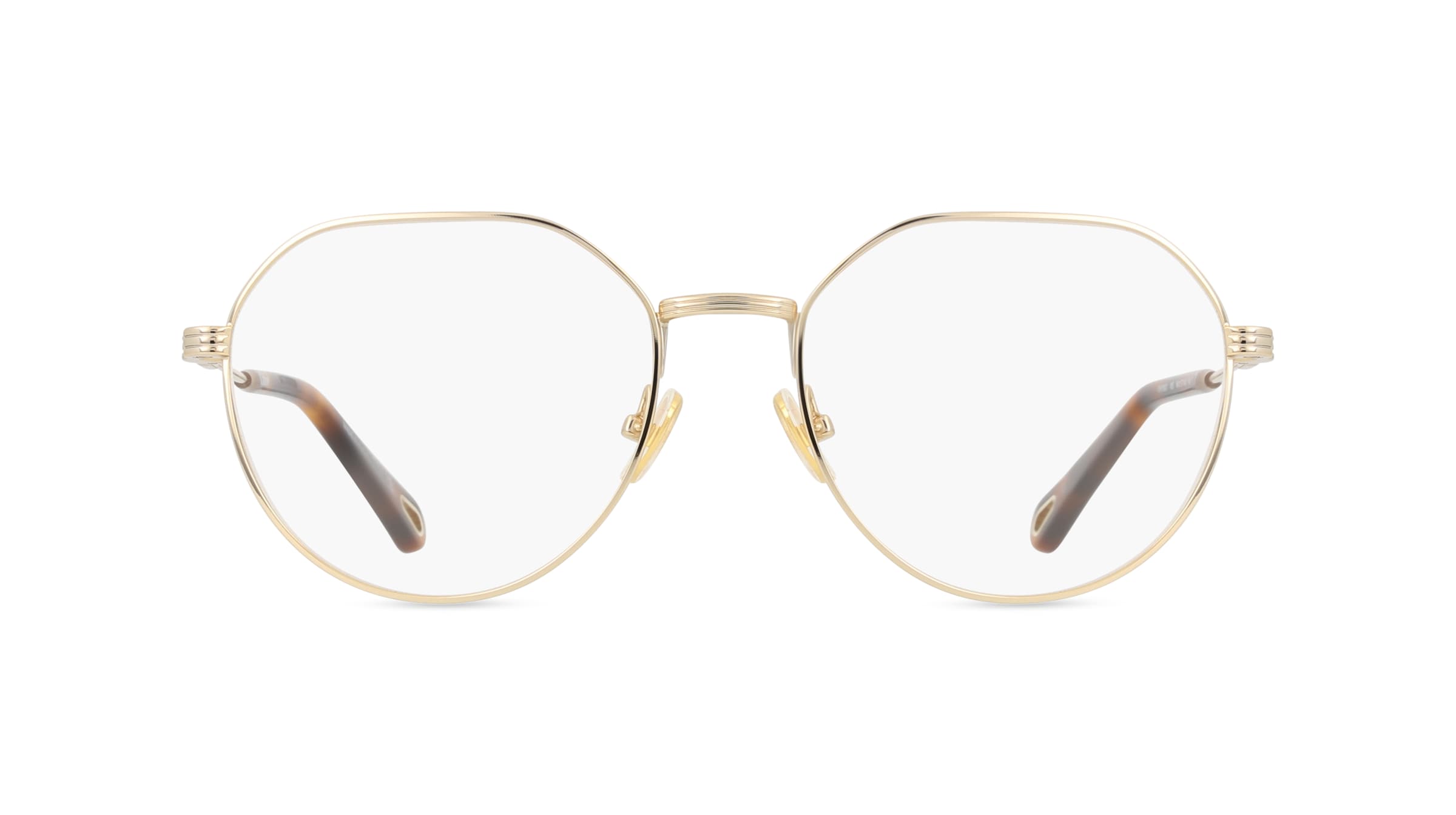 Chloé CH0180O Unisex-Brille inkl. Gläser Vollrand Rund Metall-Gestell 54mm/17mm/140mm, gold