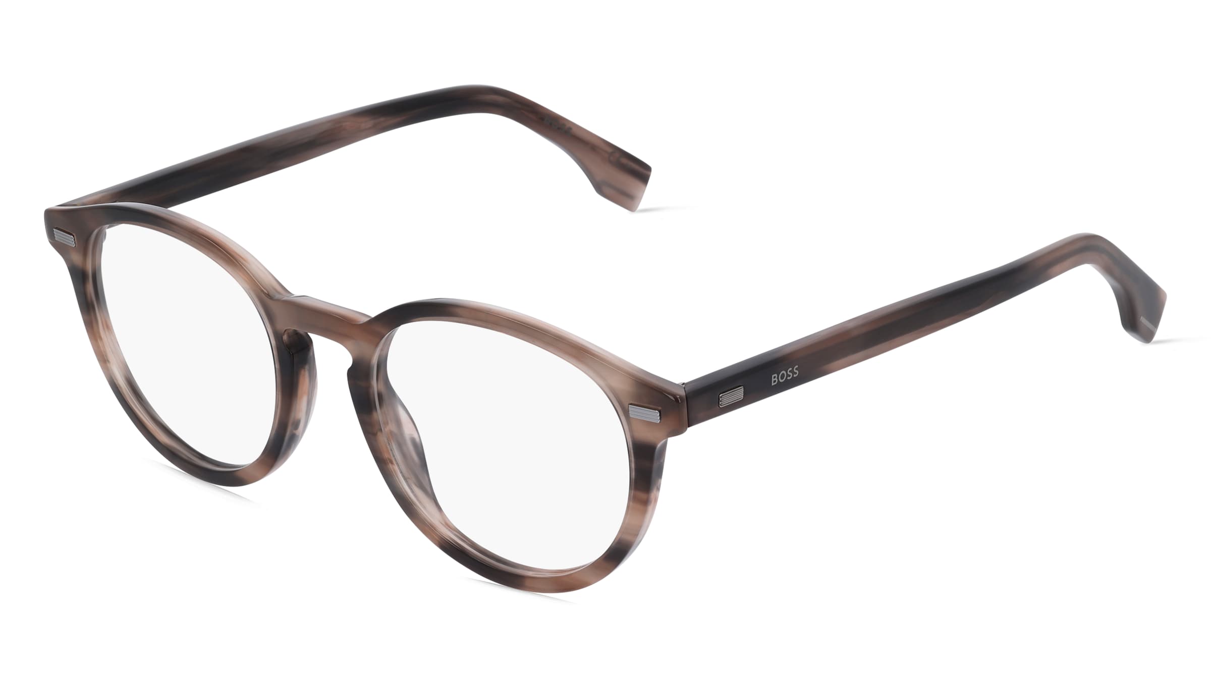 Boss 1367 Herren-Brille inkl. Gläser Vollrand Panto Acetat-Gestell 50/20/145, Grau