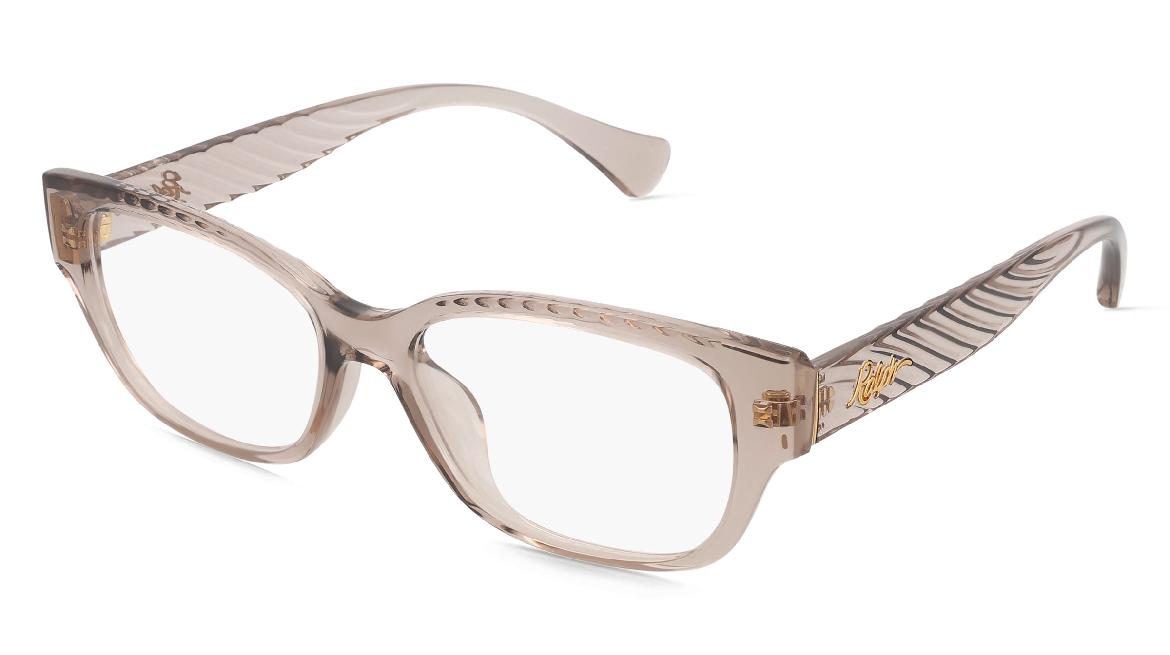 Ralph 0RA7165U Damen-Brille inkl. Gläser Vollrand Oval Kunststoff-Gestell 53/16/145, Beige