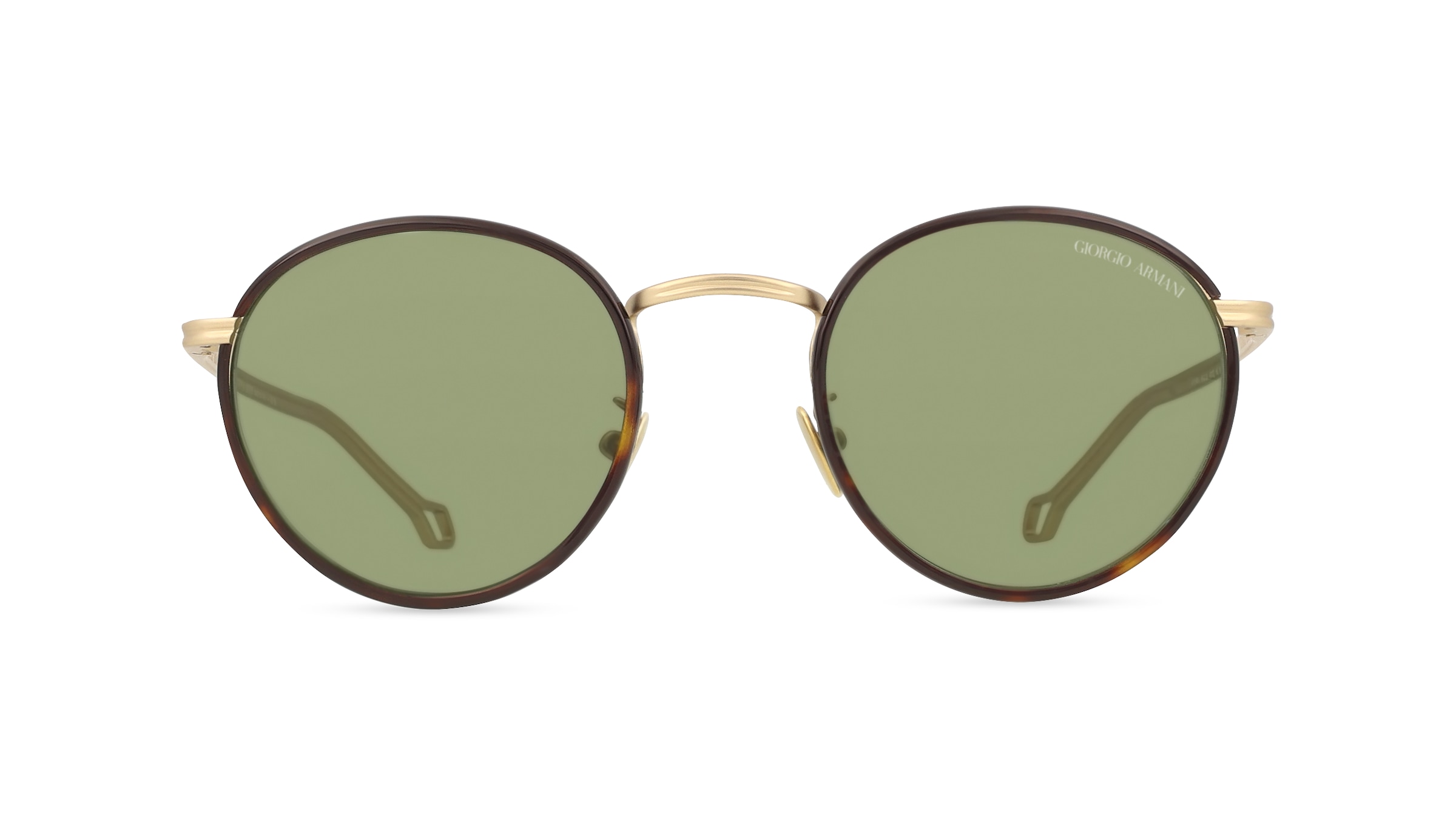 Giorgio Armani AR6163J Herren-Sonnenbrille Vollrand Rund Metall-Gestell, gold