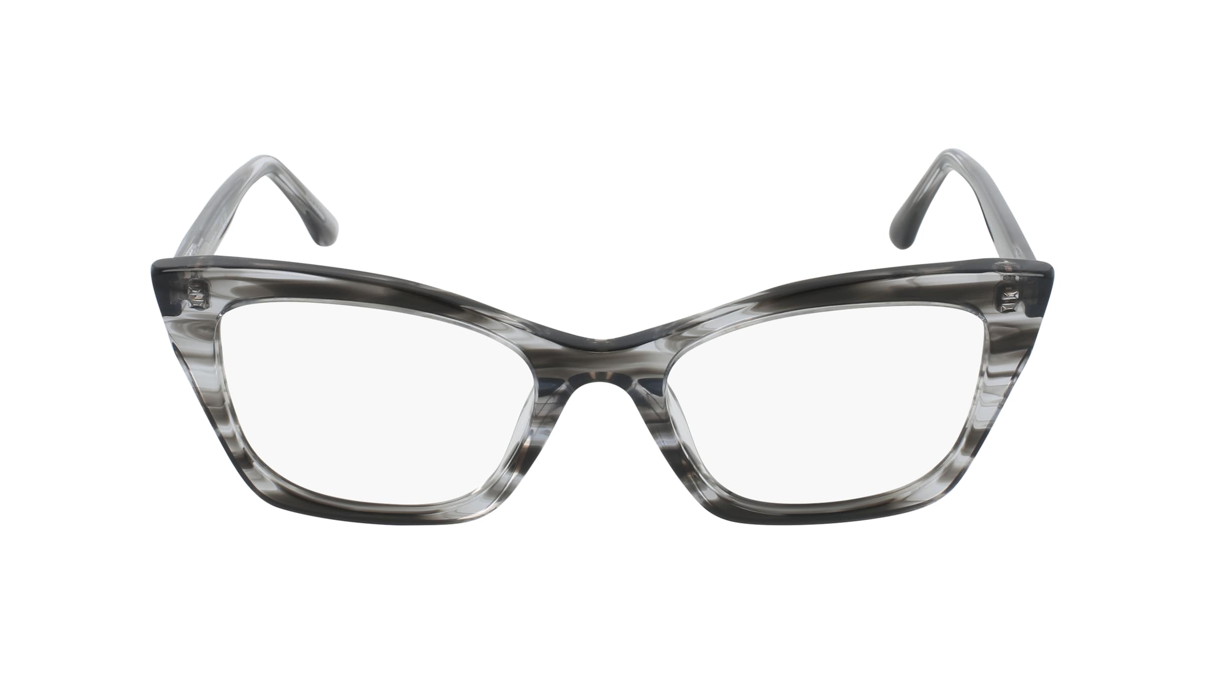 Karl Lagerfeld KL6134 Damen-Brille inkl. Gläser Vollrand Butterfly Acetat-Gestell 52mm/19mm/140mm, grau