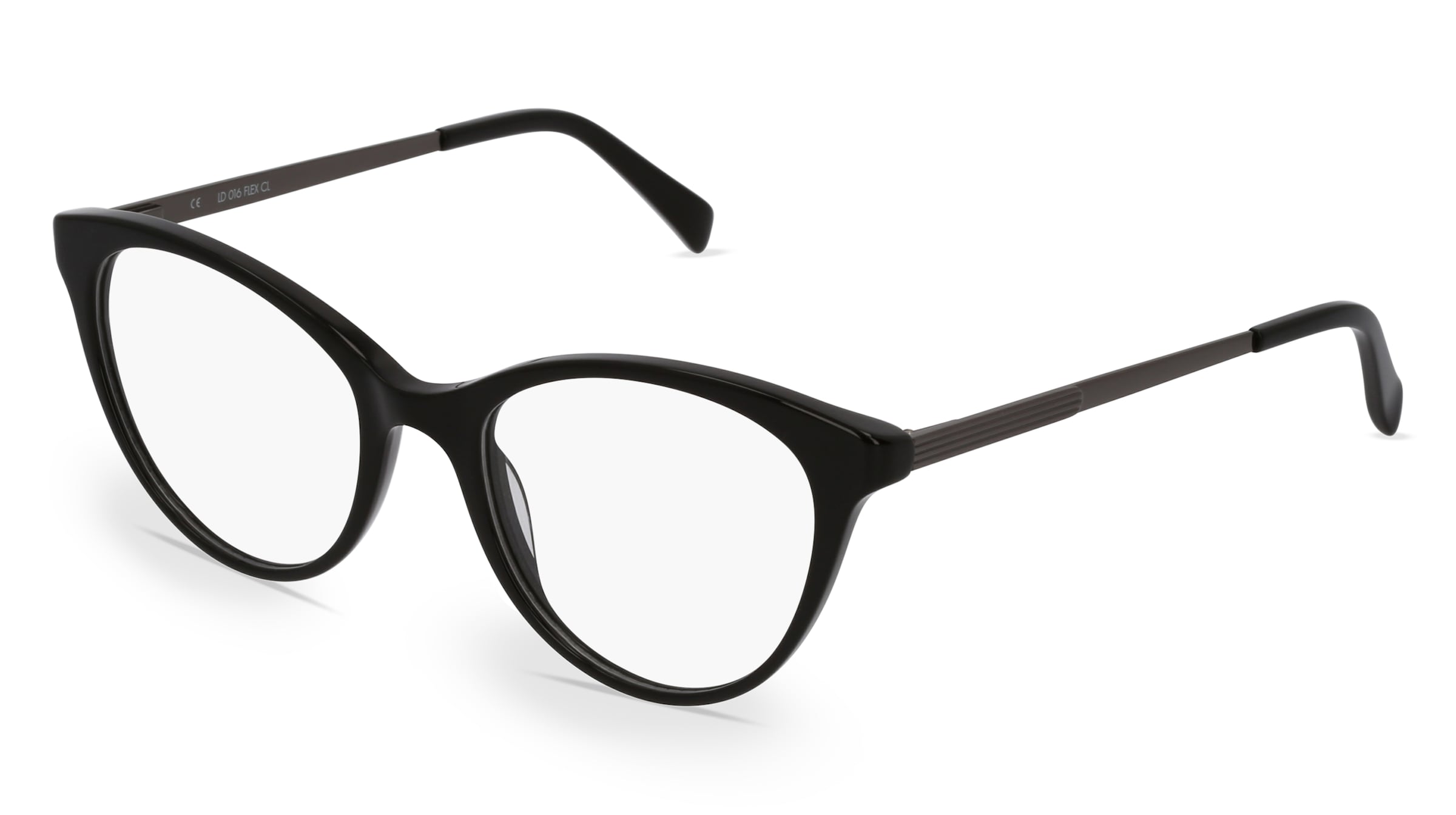 Fielmann LD 016 FLEX CL Damen-Brille inkl. Gläser Vollrand Rund Acetat-Gestell 51/19/135, Schwarz