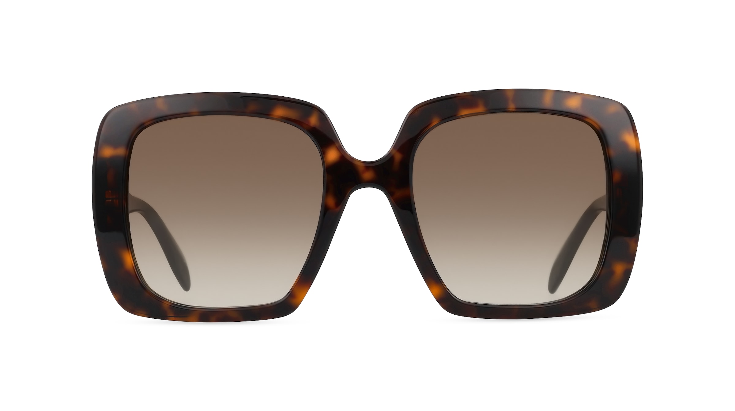 Alexander McQueen AM0378S Damen-Sonnenbrille Vollrand Eckig Kunststoff-Gestell, braun