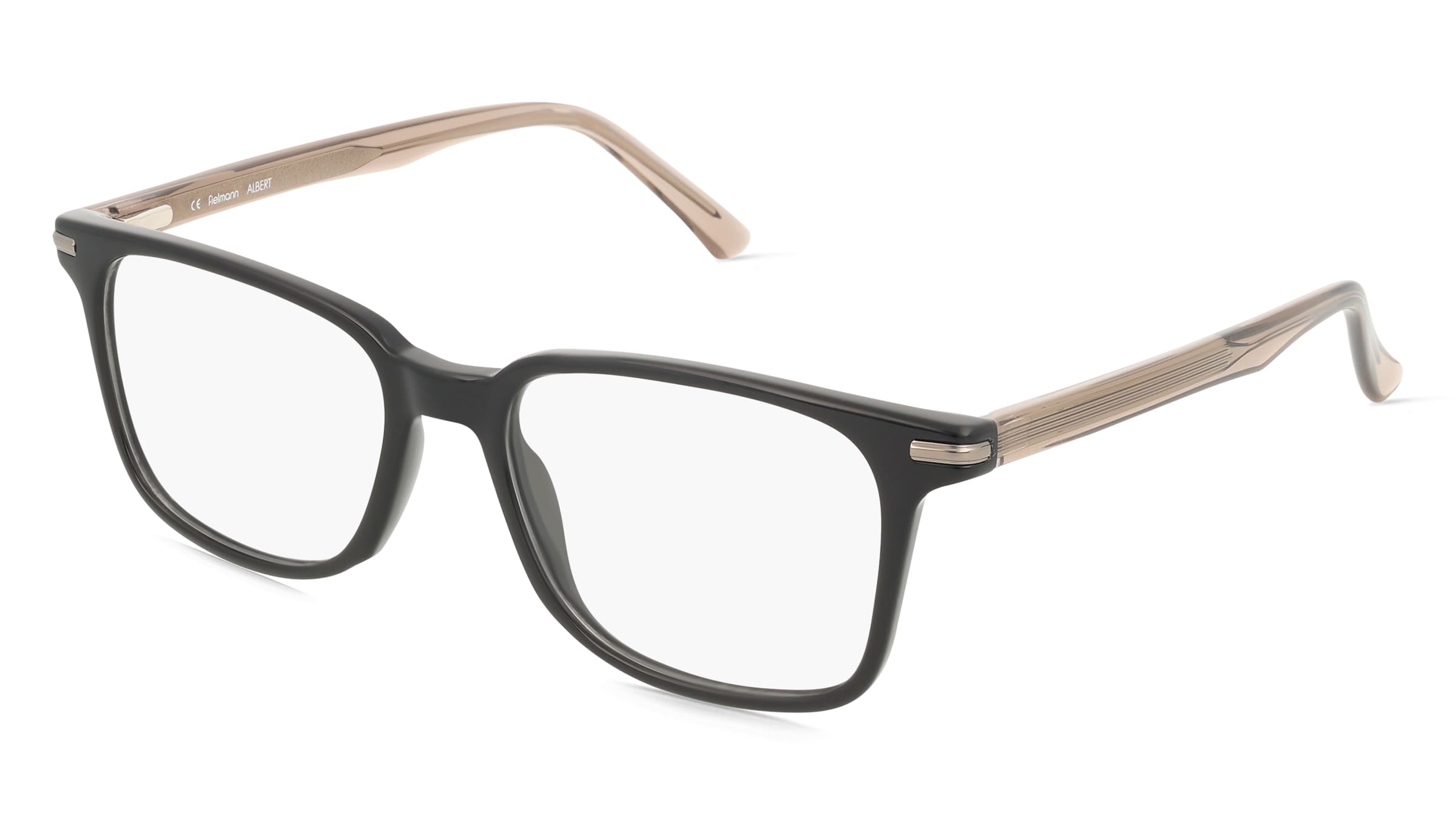 Fielmann BD 580 FLEX CL ALBERT Herren-Brille inkl. Gläser Vollrand Eckig Acetat-Gestell 52mm/17mm/145mm, schwarz