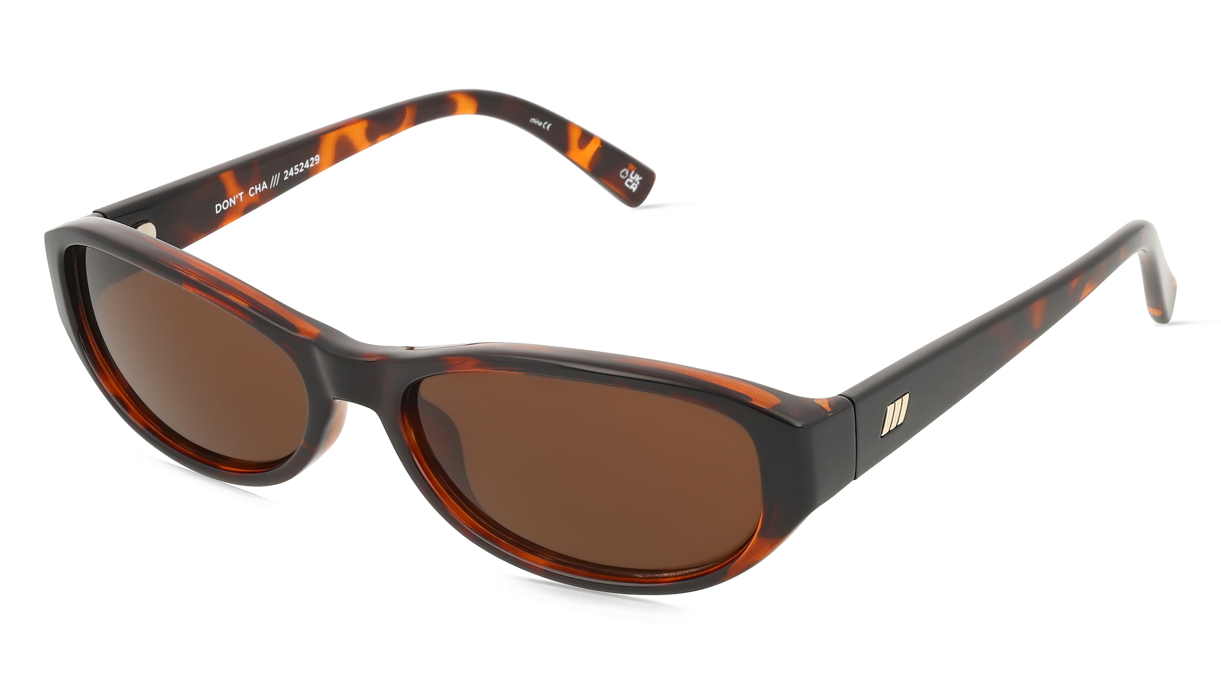 Le Specs DONT CHA Unisex-Sonnenbrille Vollrand Oval Kunststoff-Gestell, Braun