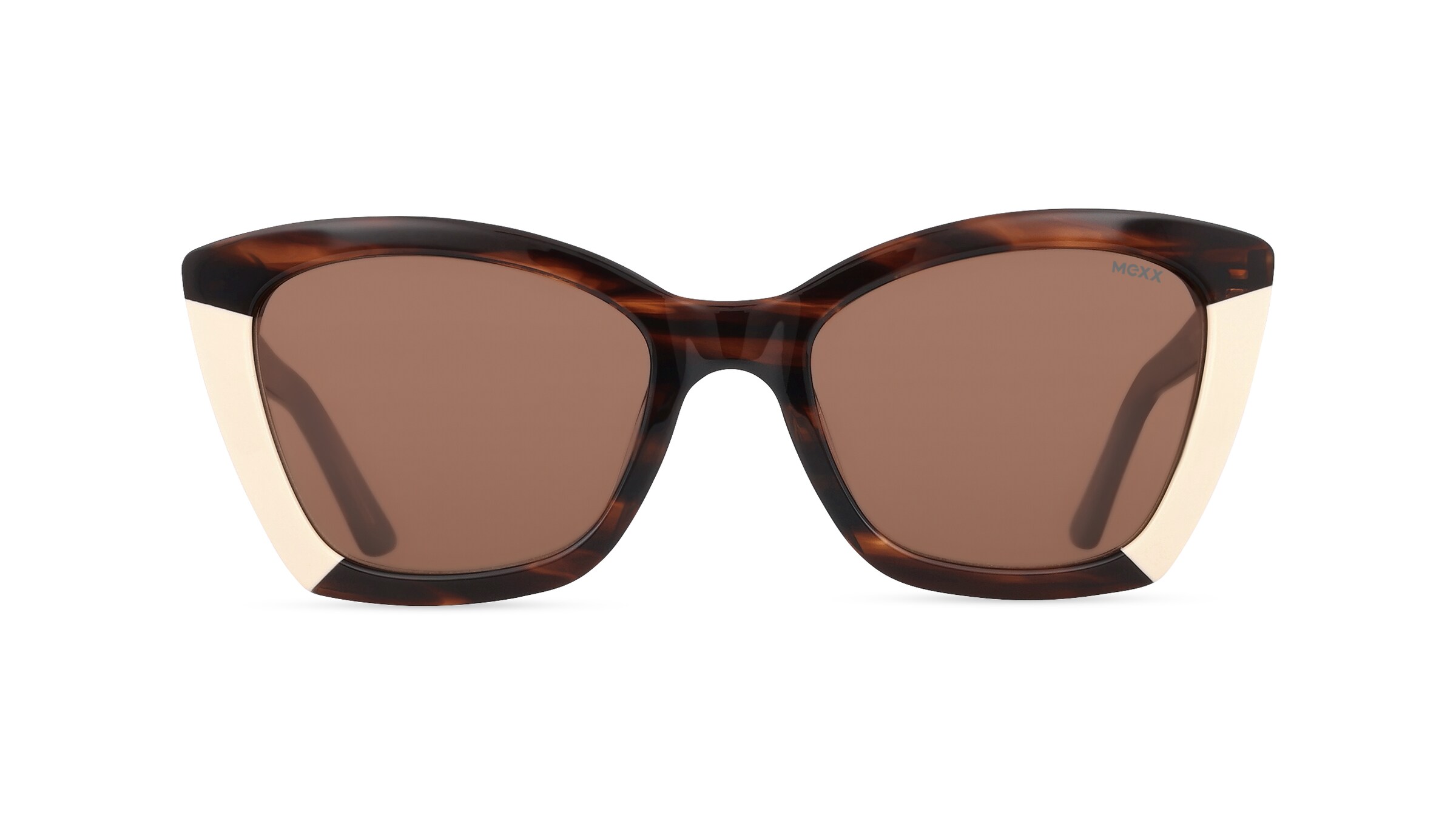 Mexx Eyes 6514 Damen-Sonnenbrille Vollrand Butterfly Kunststoff-Gestell, braun