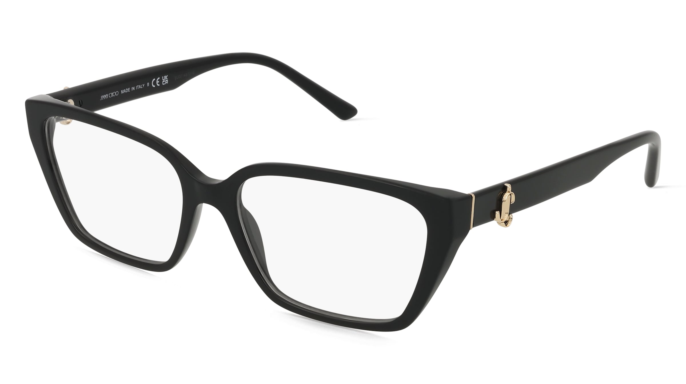 Jimmy Choo 0JC3008 Damen-Brille inkl. Gläser Vollrand Cat Eye Acetat-Gestell 55/16/140, Schwarz
