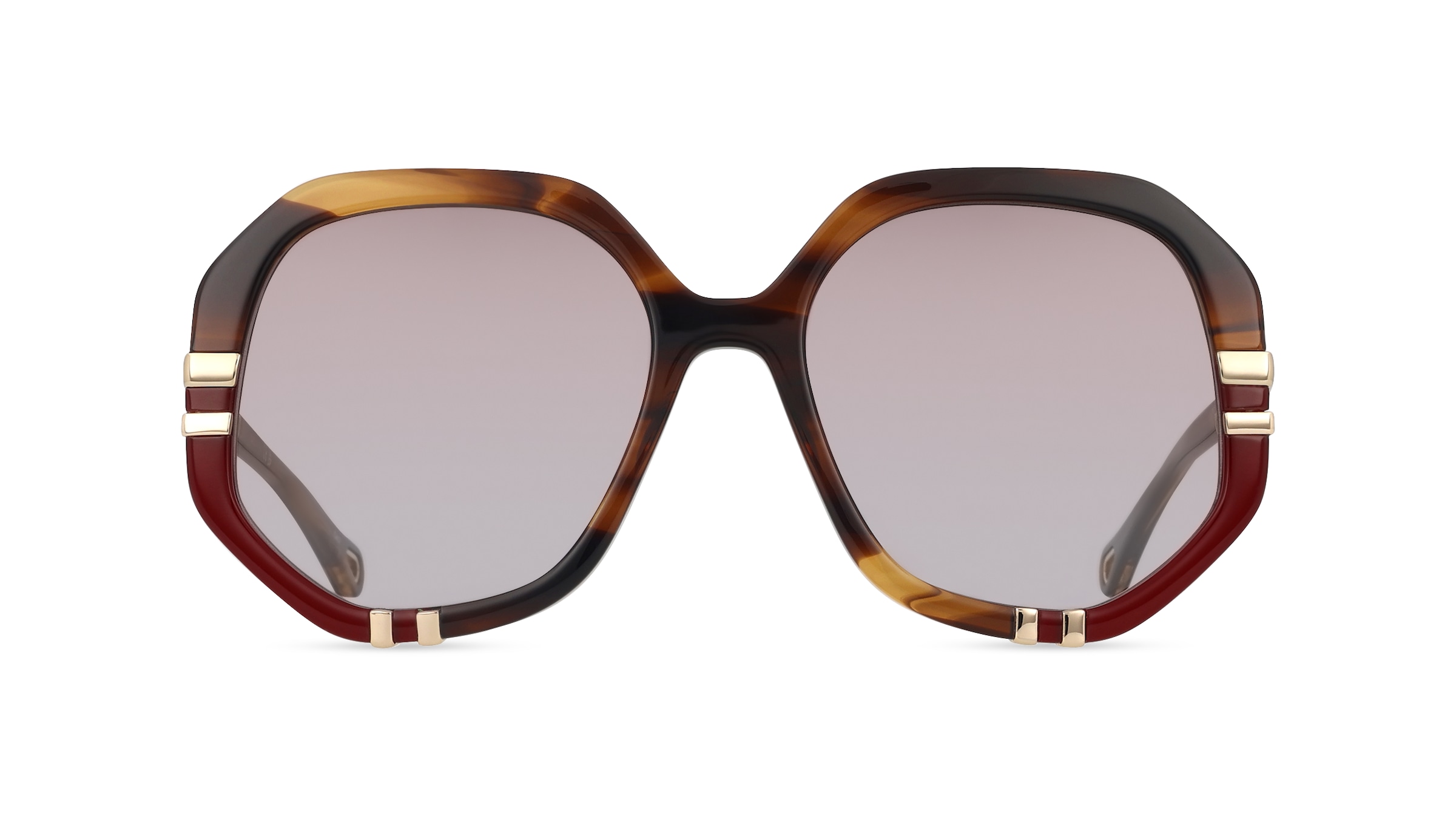 Chloé CH0105S Unisex-Sonnenbrille Vollrand Achteckig Bio-Acetat-Gestell, braun